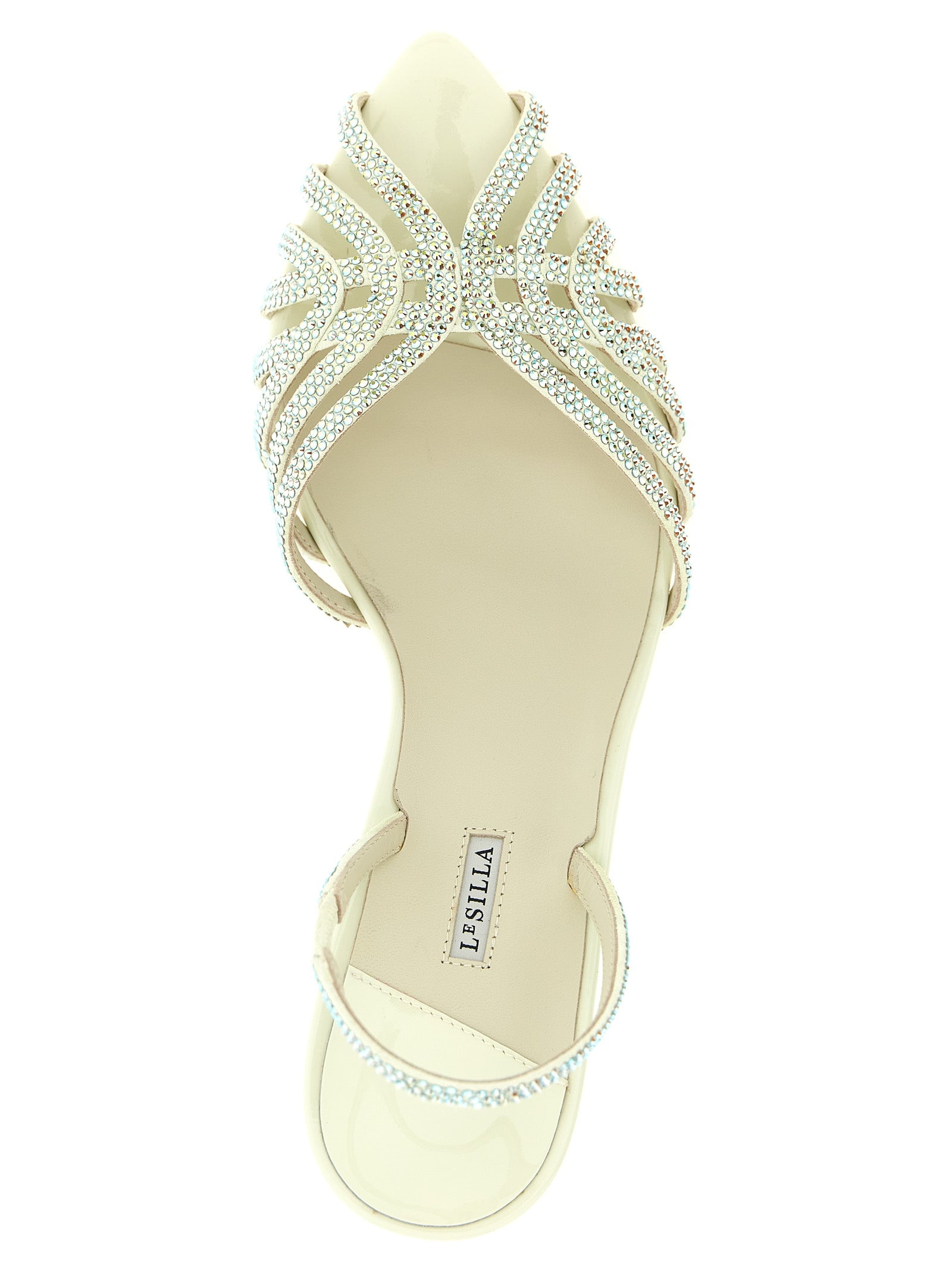 LE SILLA Zweifarbige Stilettosandalen aus Ziegenleder