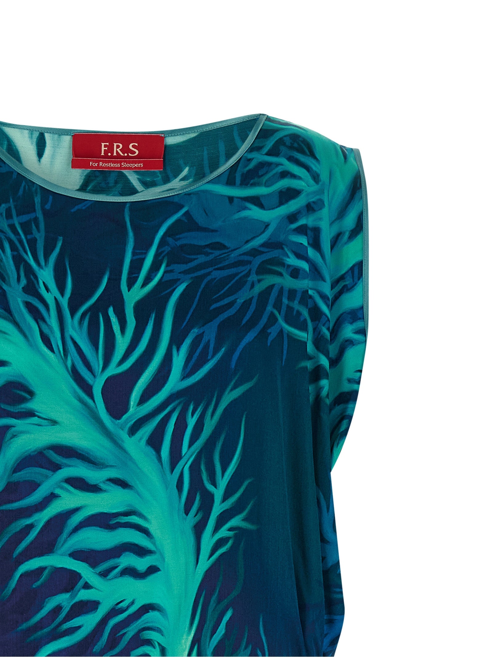 F.R.S. - FOR RESTLESS SLEEPERS Blaues Viskose-Maxikleid