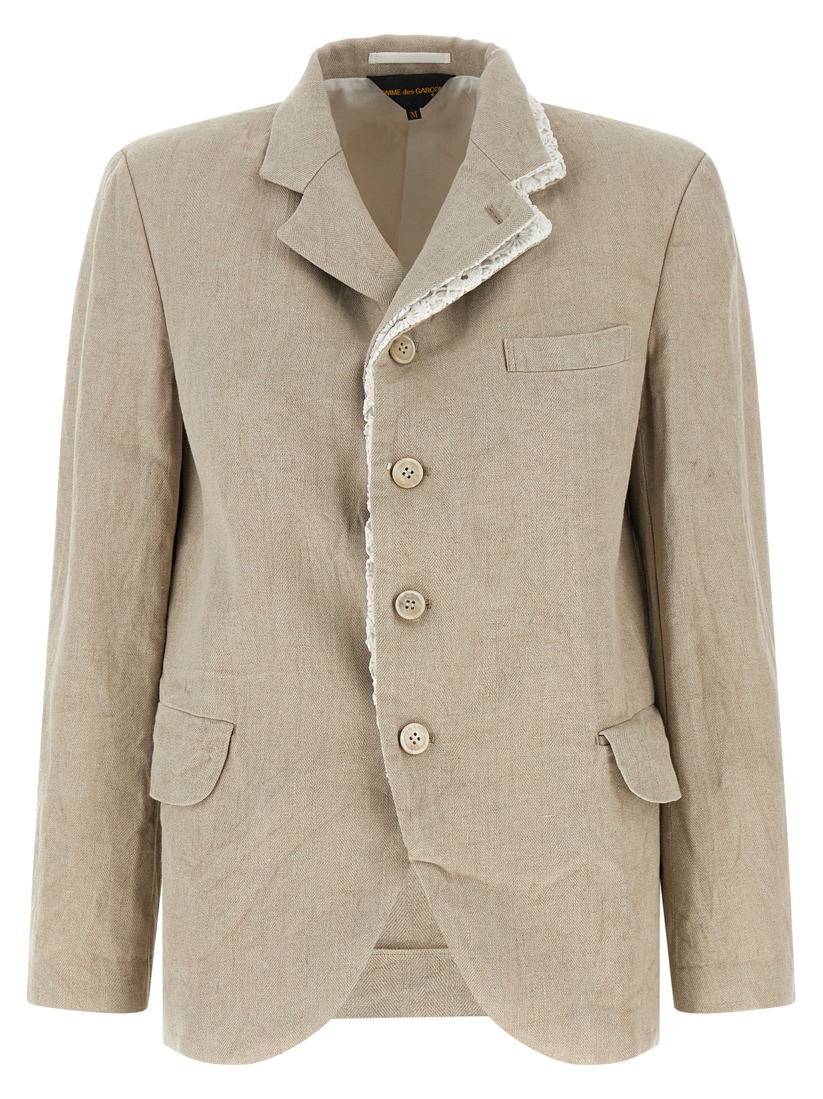 Comme Des Garçons Beige Leinenblazer