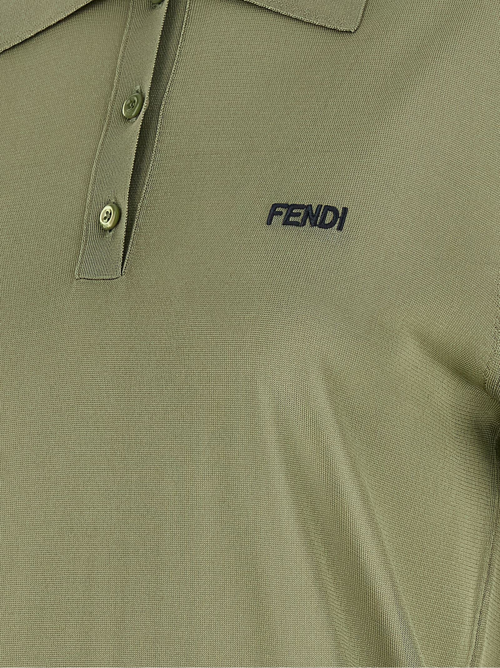 Fendi Zweifarbige Viskose-Poloshirt