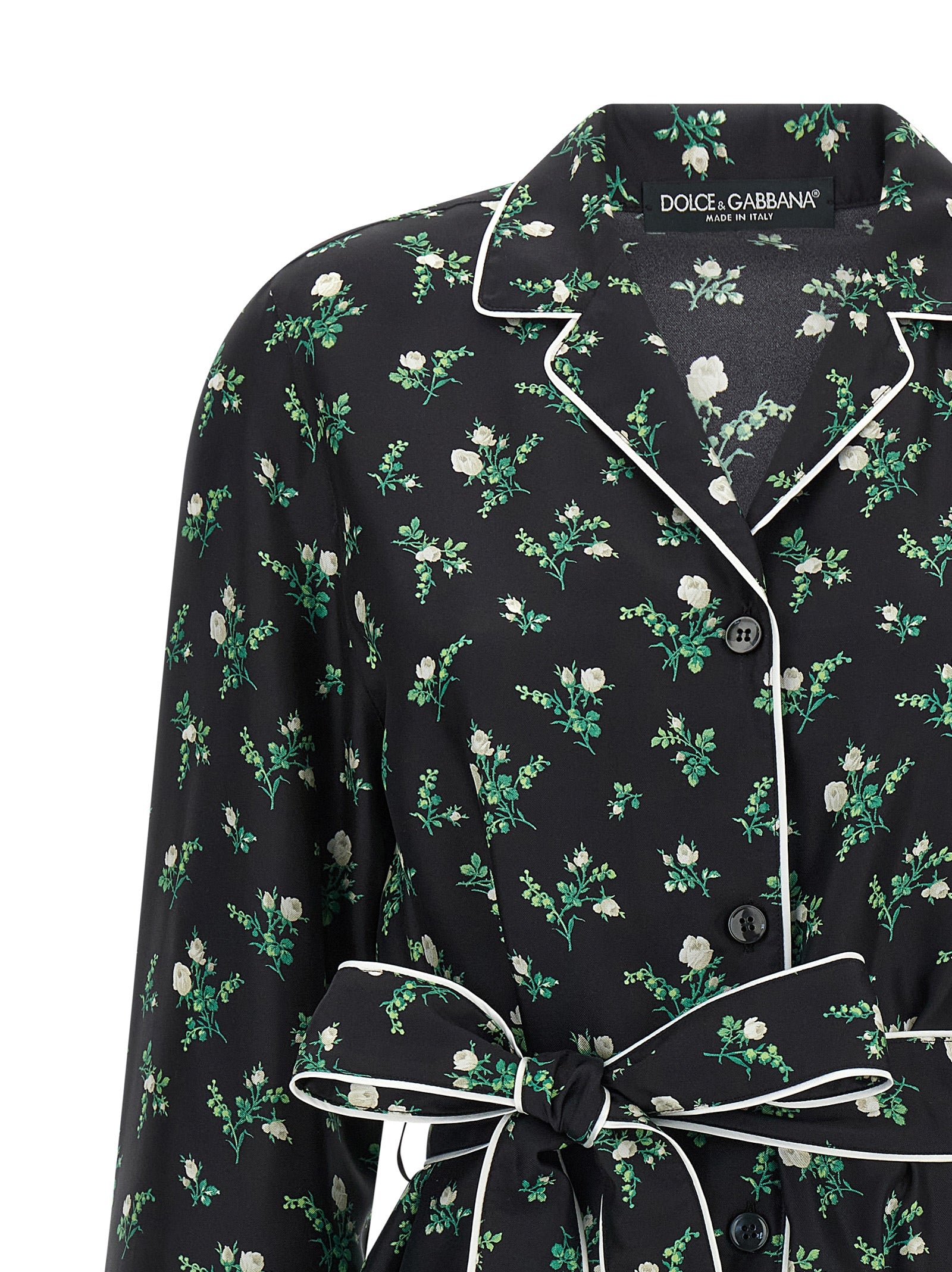 Dolce & Gabbana Schwarze Seidenbluse