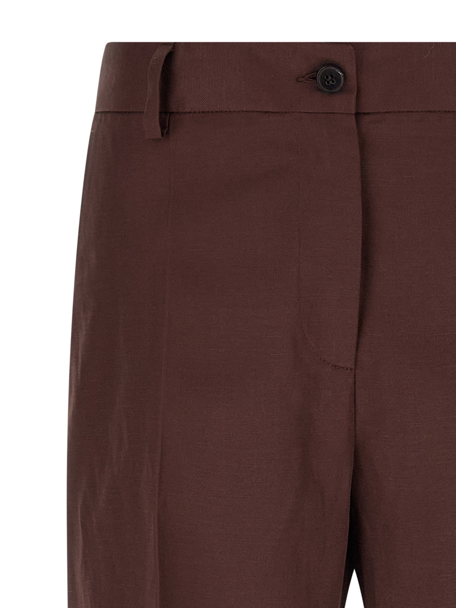 Alberto Biani Braune Viskose-Freizeithose