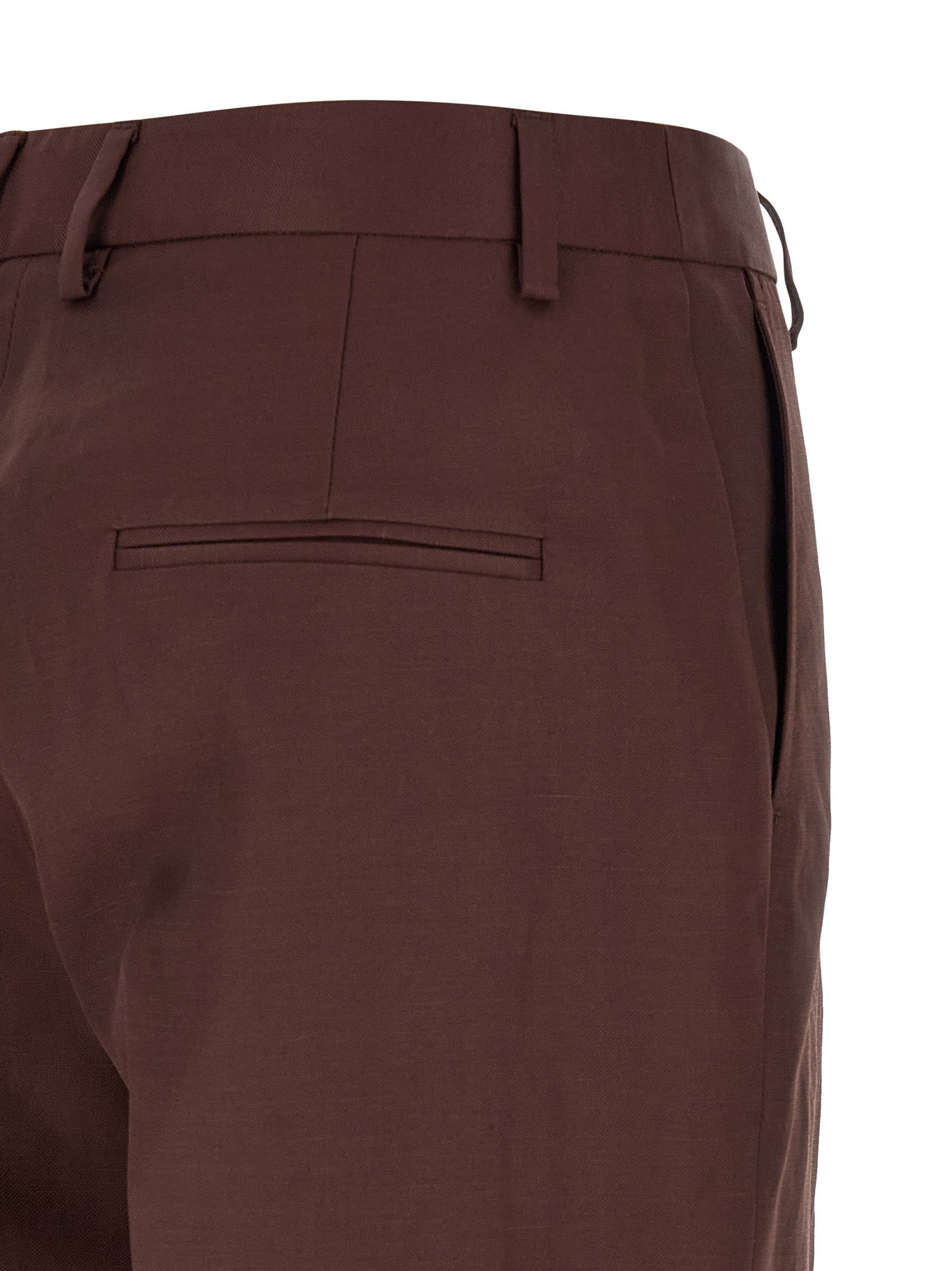 Alberto Biani Braune Viskose-Freizeithose