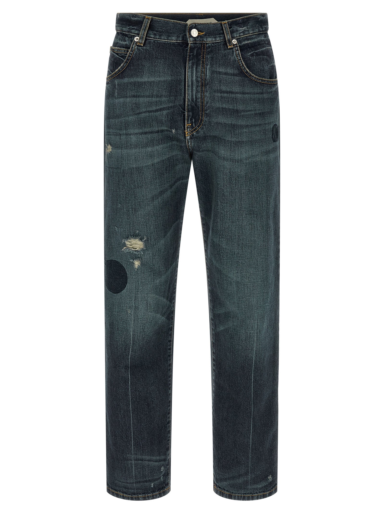 Namacheko Blaue Jeans aus Baumwolle im geraden Schnitt