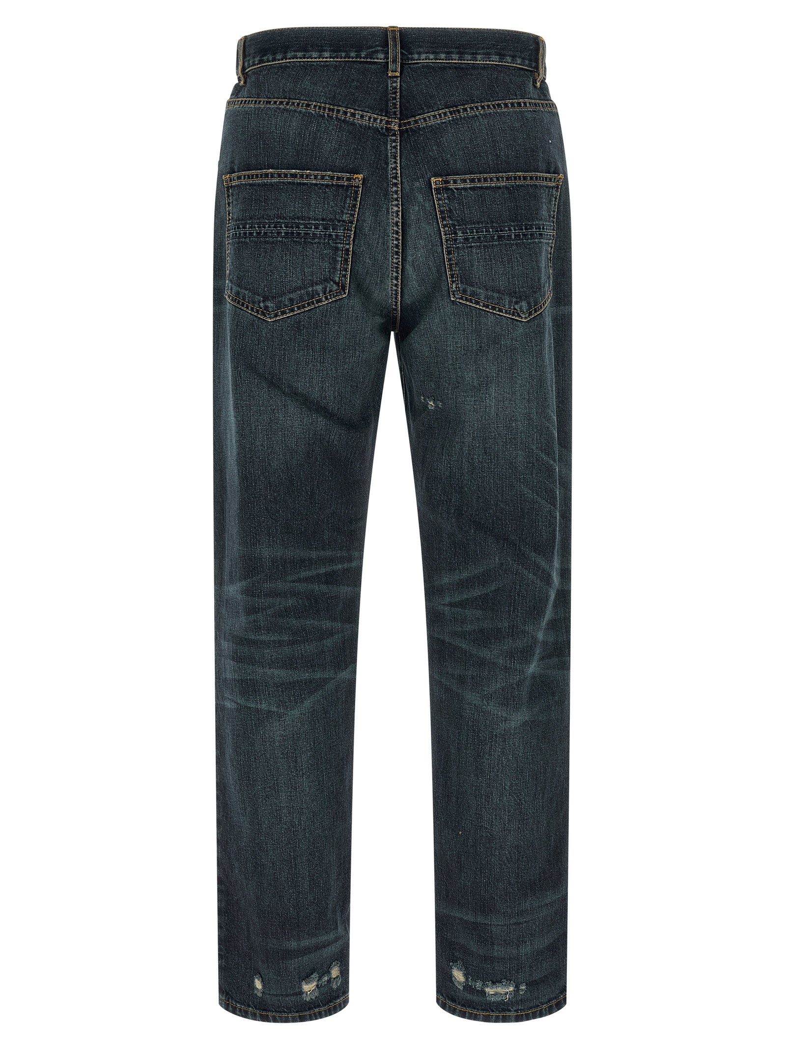 Namacheko Blaue Jeans aus Baumwolle im geraden Schnitt