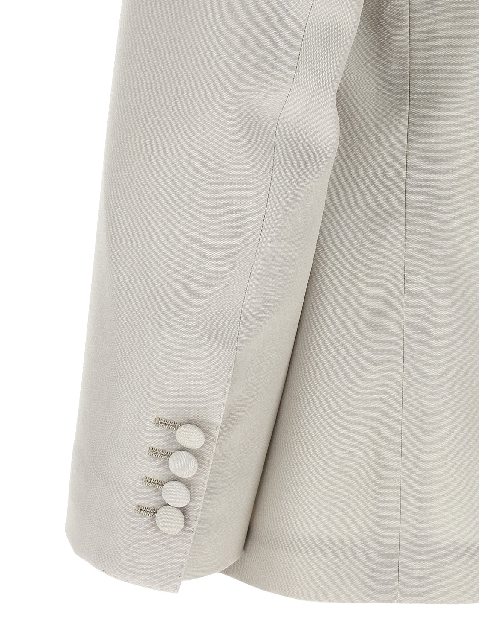 Dolce & Gabbana Grauer Blazer aus reiner Schurwolle