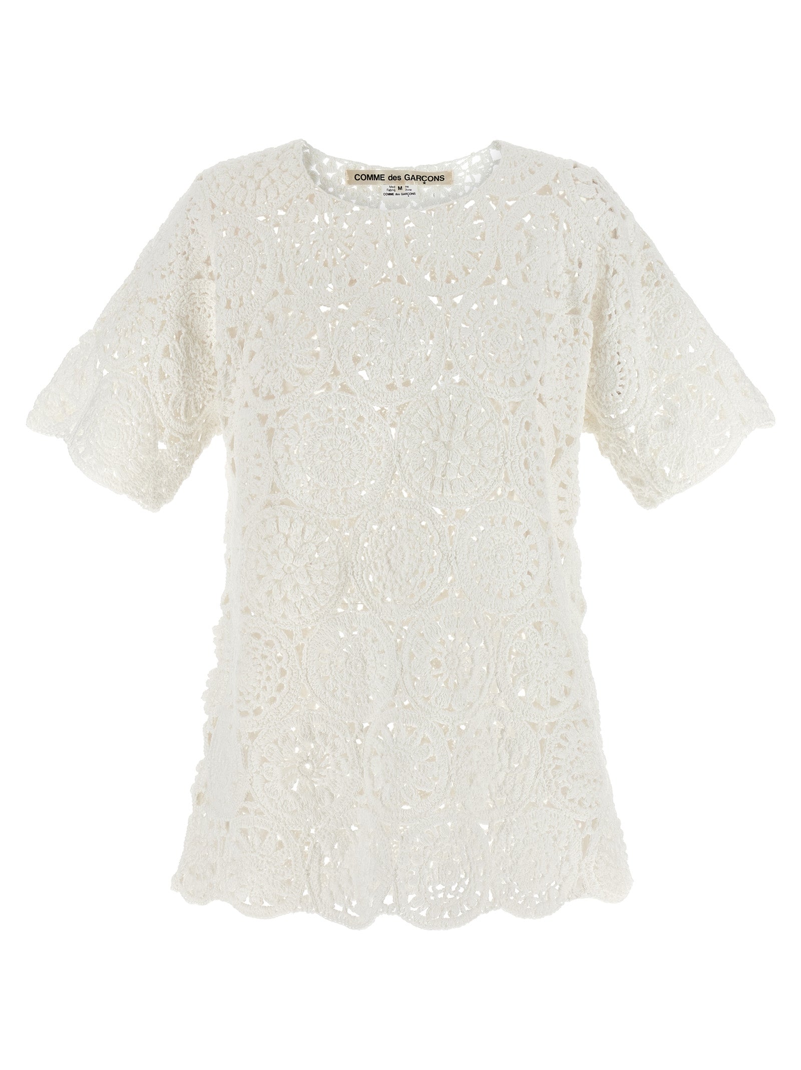 Comme Des Garçons Weißes Baumwoll-T-Shirt