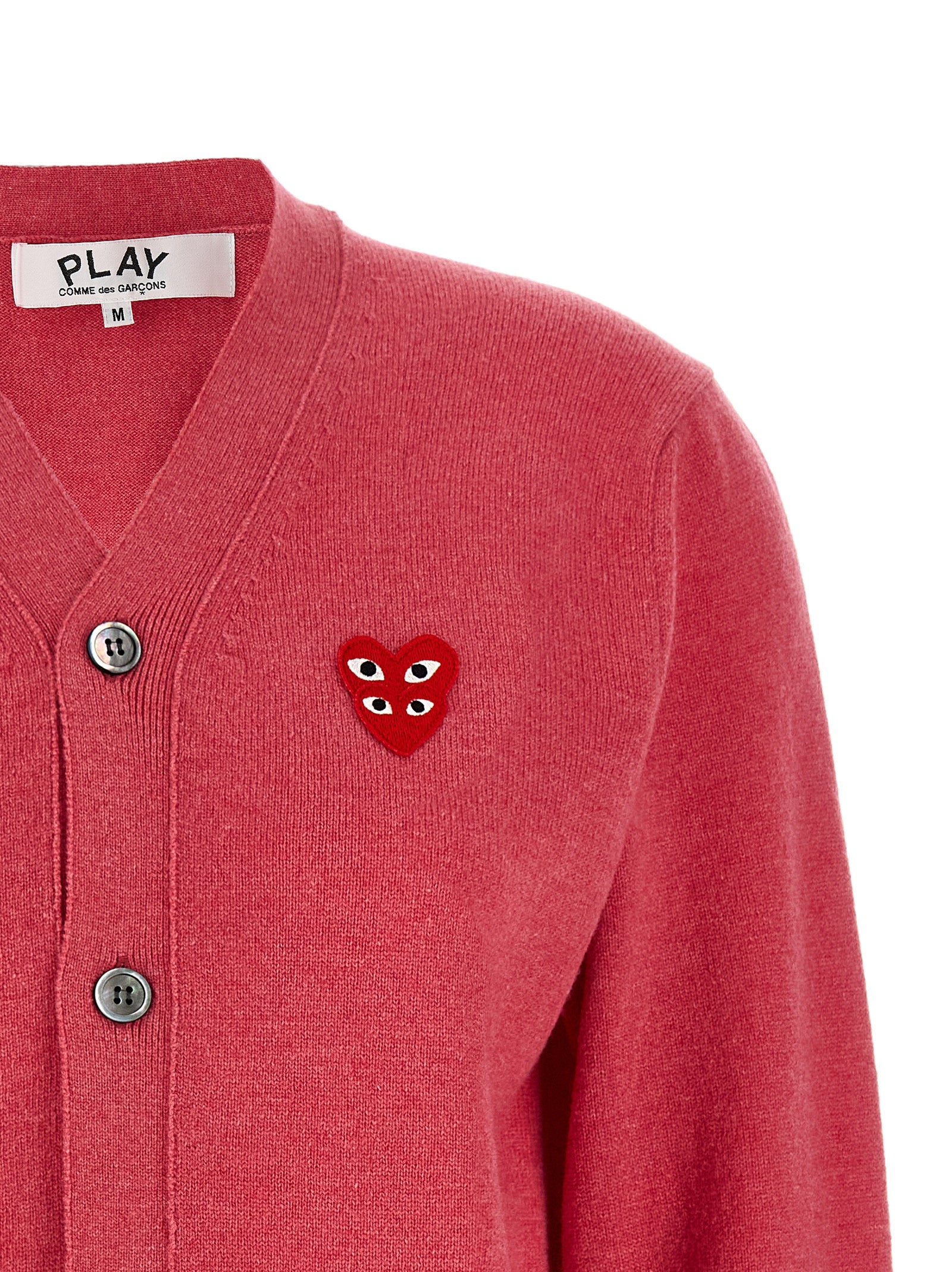 Comme Des Garçons Play Mehrfarbige Wollstrickjacke