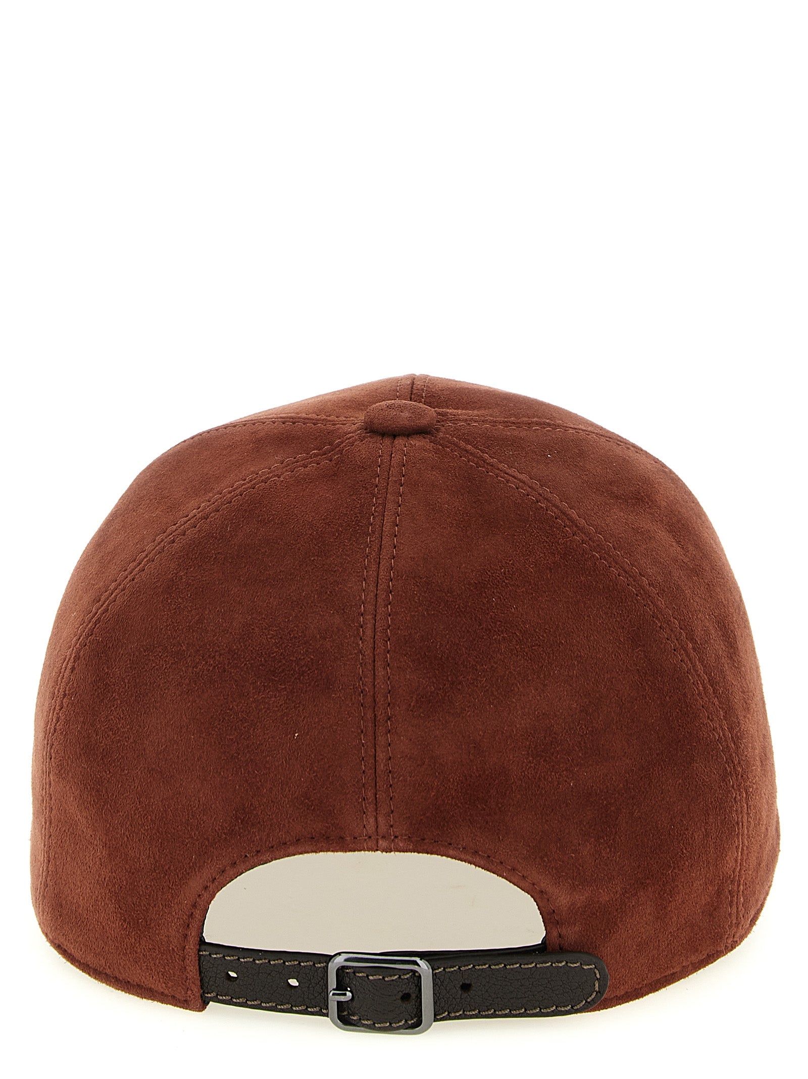 Brunello Cucinelli Baseballkappe aus mehrfarbigem Lammleder