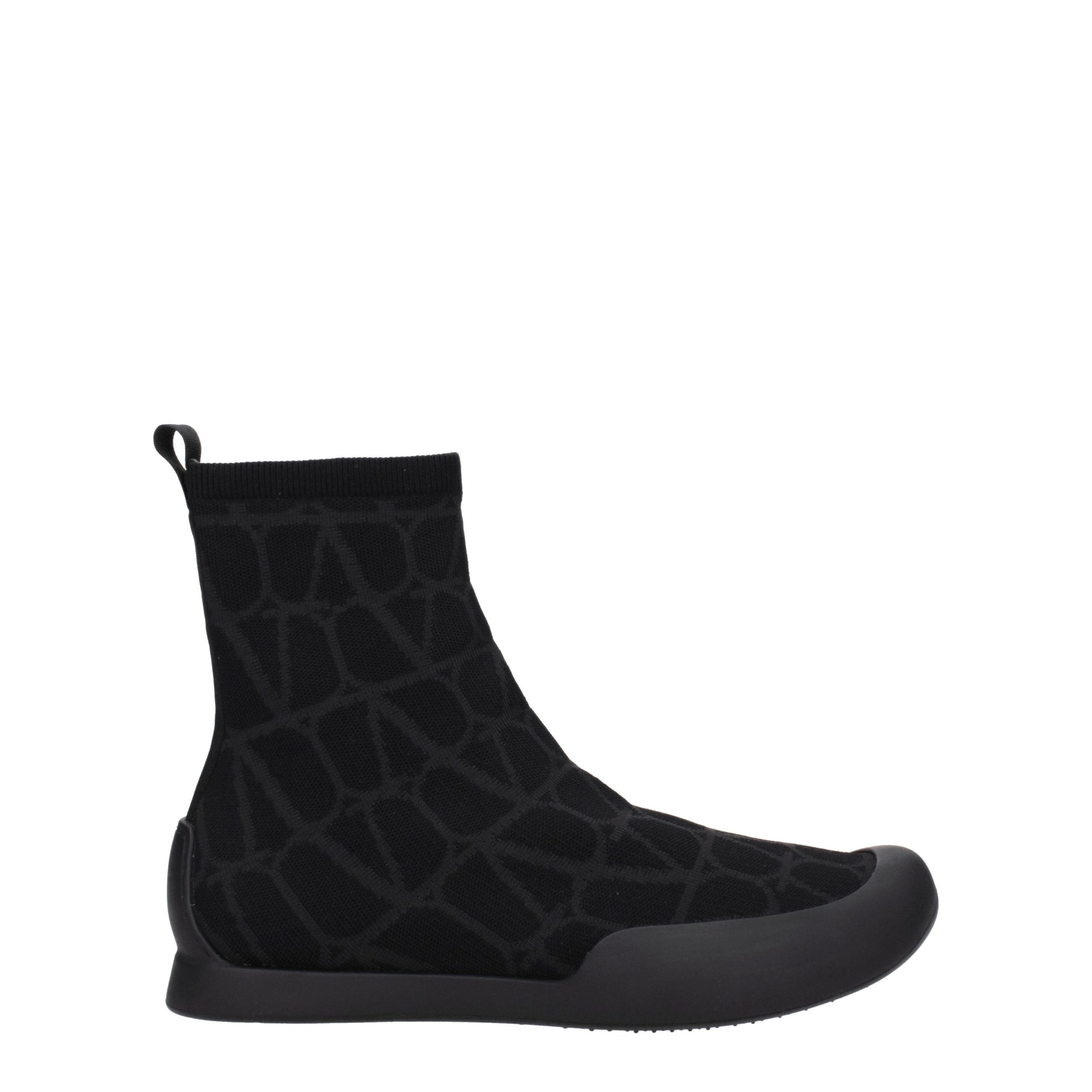 Valentino Garavani Schwarze High-Top-Sneaker aus Stoff