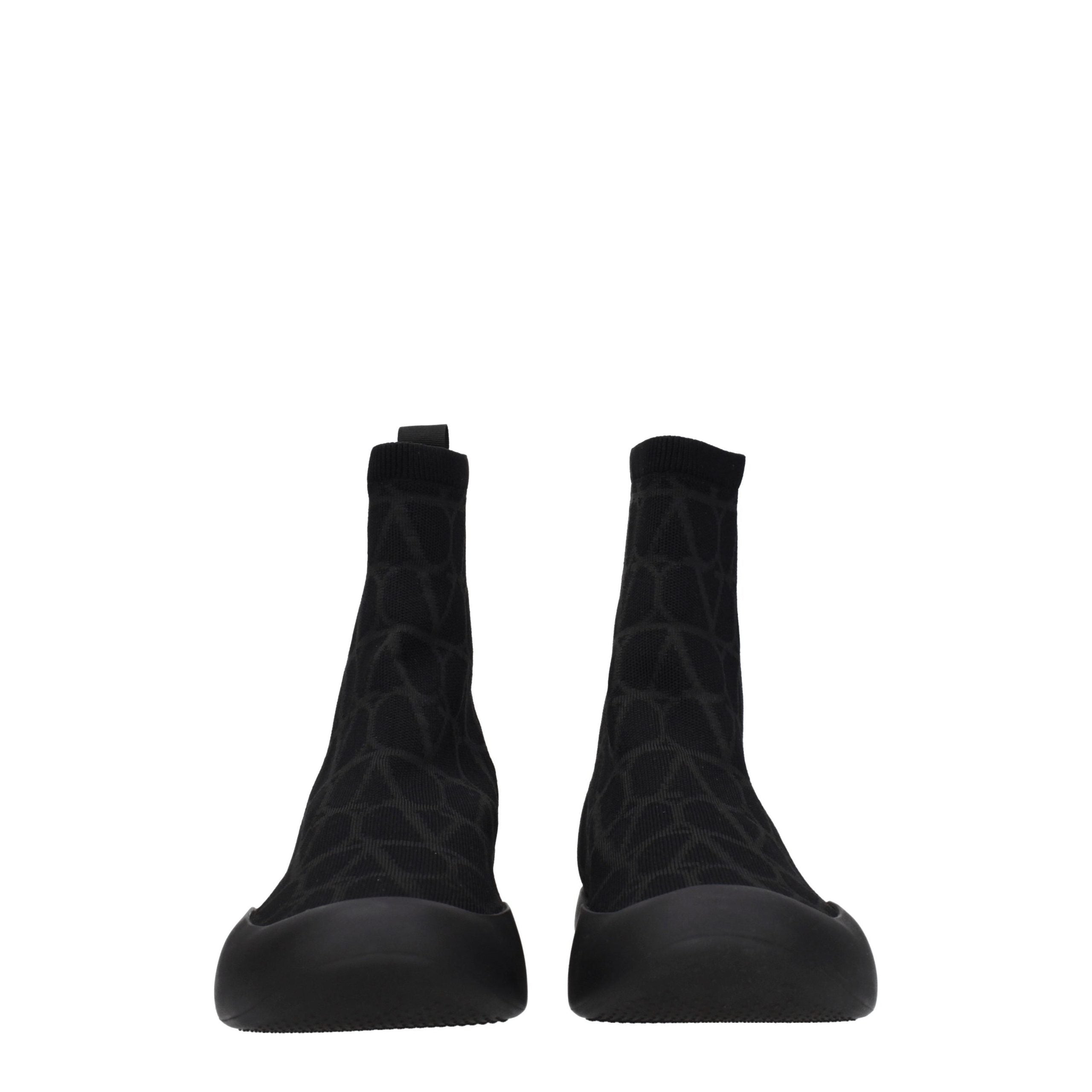 Valentino Garavani Schwarze High-Top-Sneaker aus Stoff