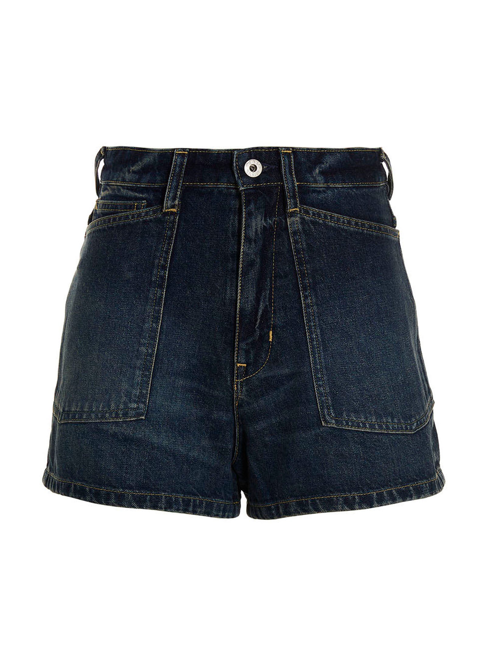 Kenzo Blaue Baumwoll-Bermudashorts