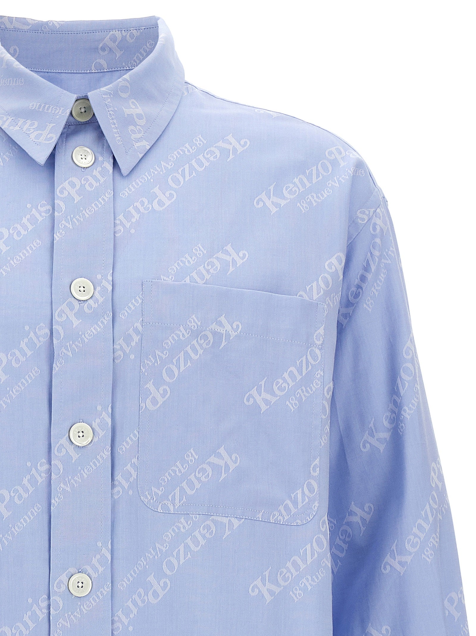 Kenzo Blaue Baumwollbluse