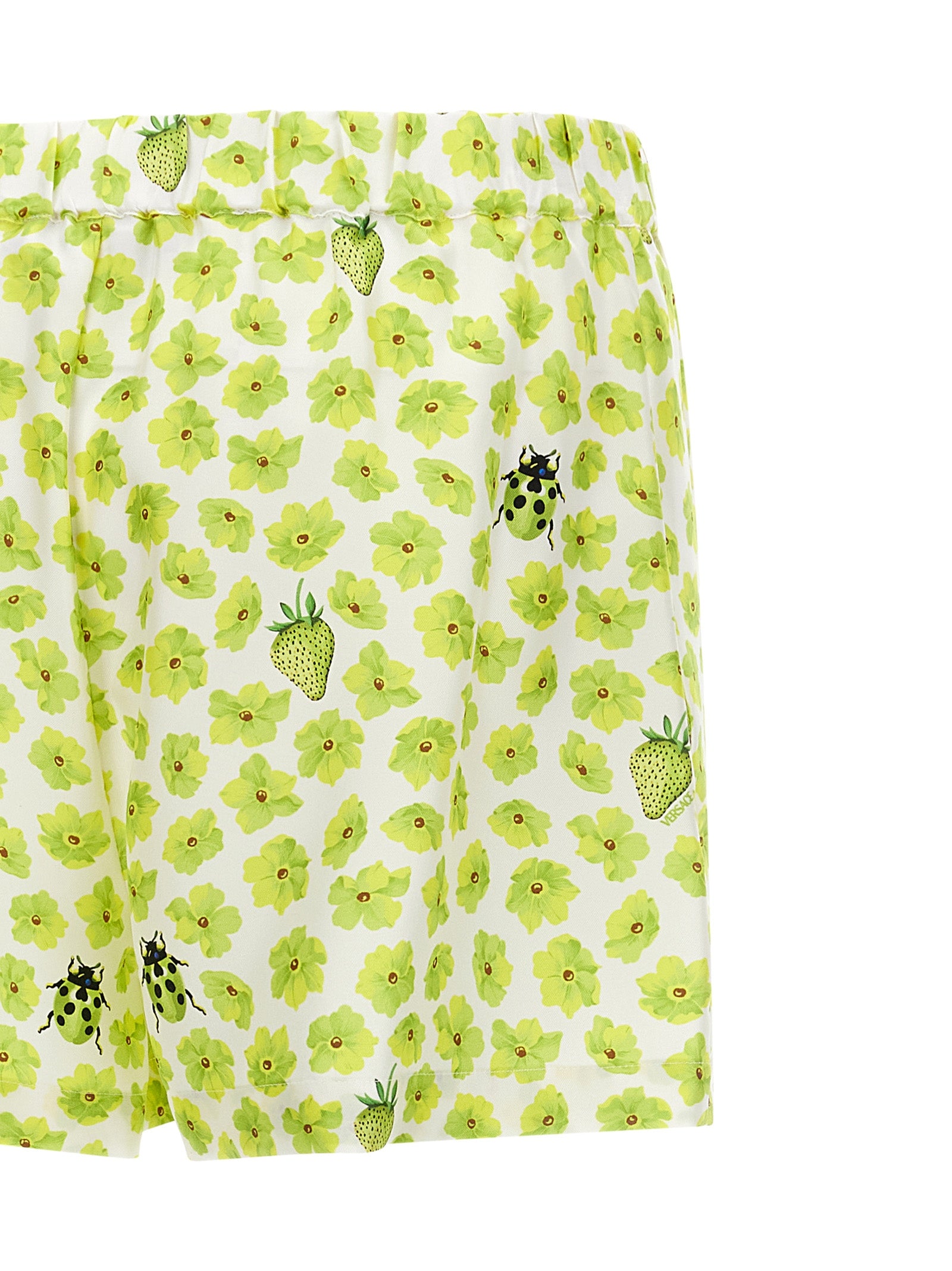 Versace Mehrfarbige Cargo-Shorts aus Seide