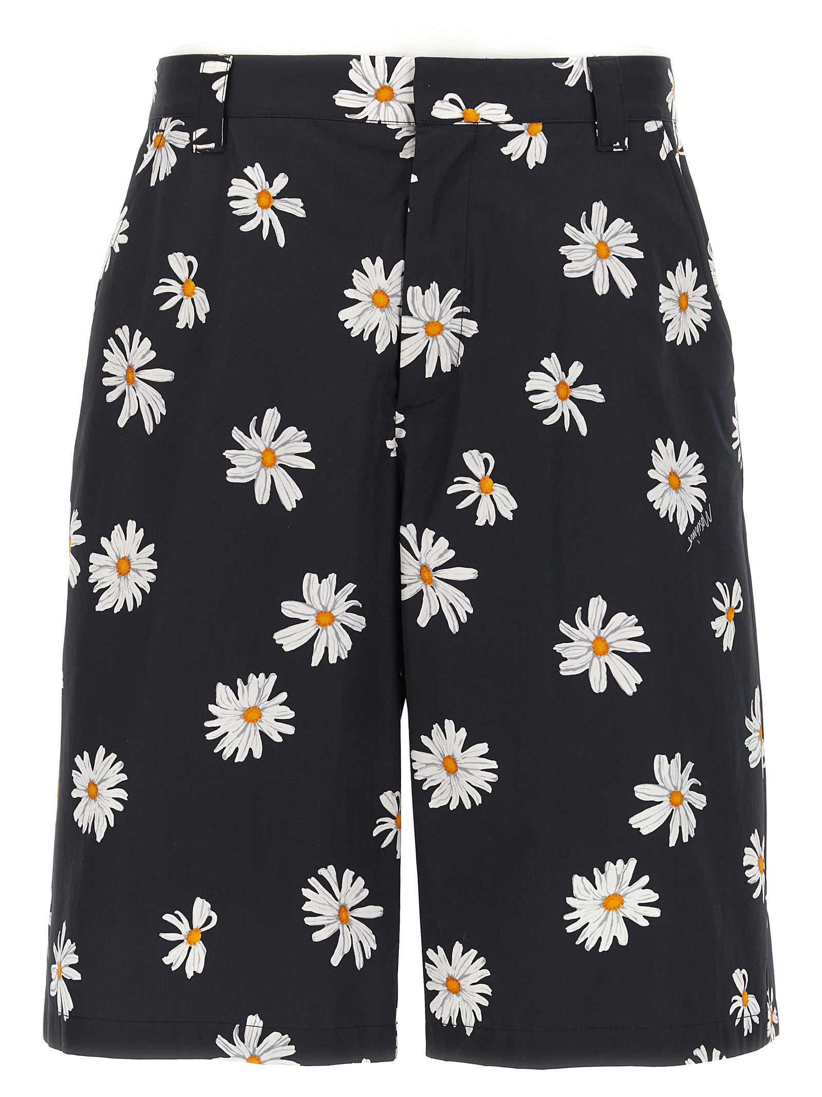 Moschino Schwarze Baumwoll-Bermudashorts