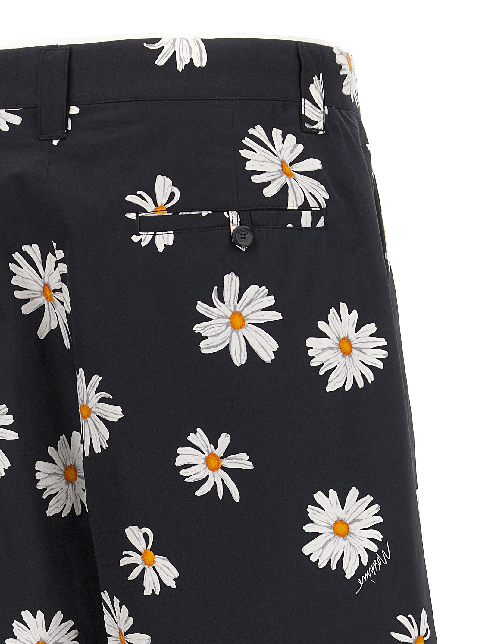 Moschino Schwarze Baumwoll-Bermudashorts