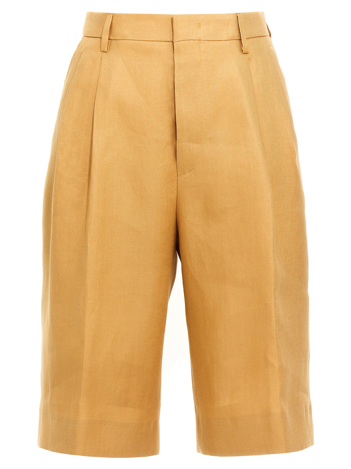 Tagliatore Orange Leinen-Bermudashorts