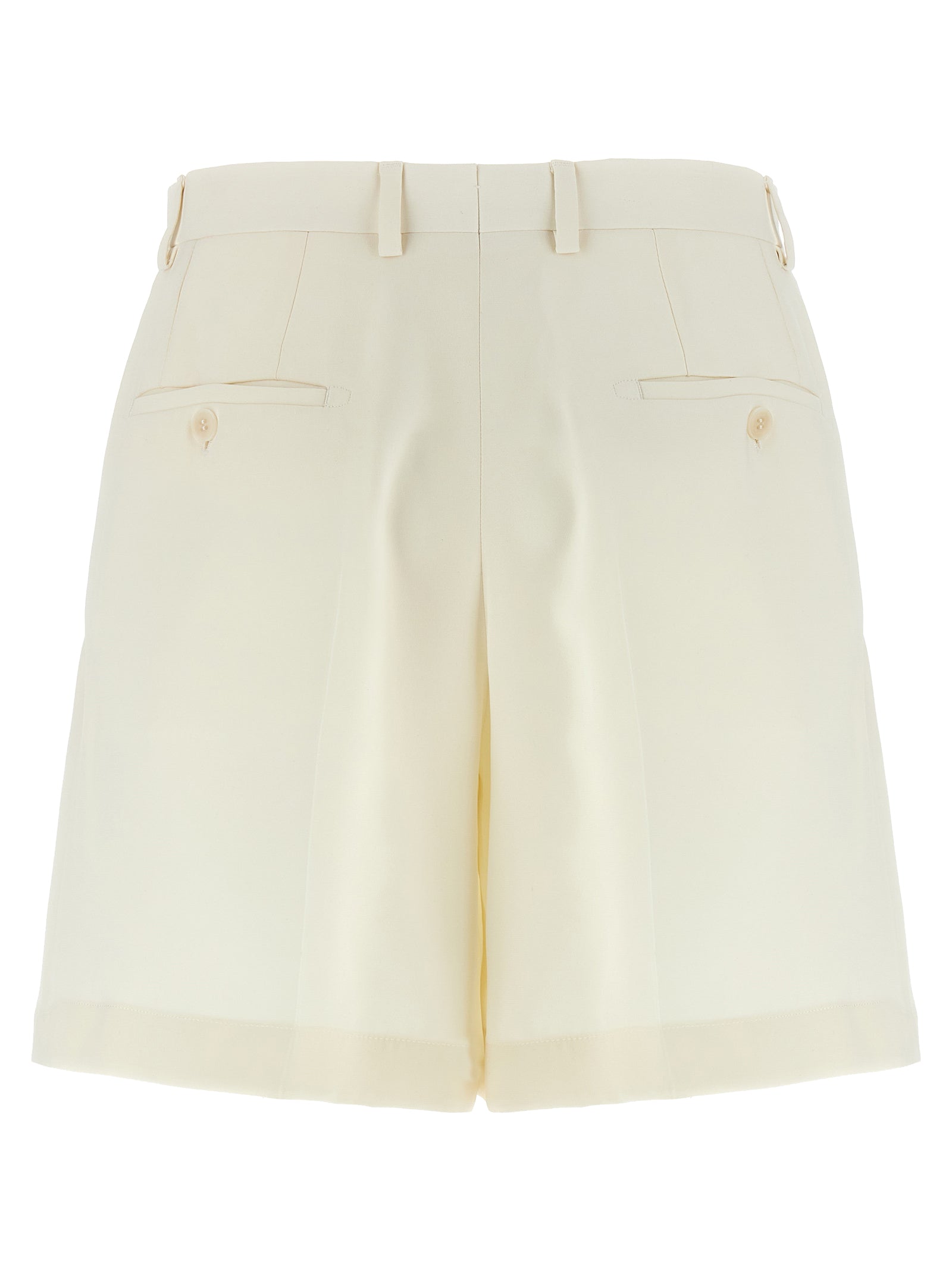 Brioni Weiße Seiden-Bermudashorts