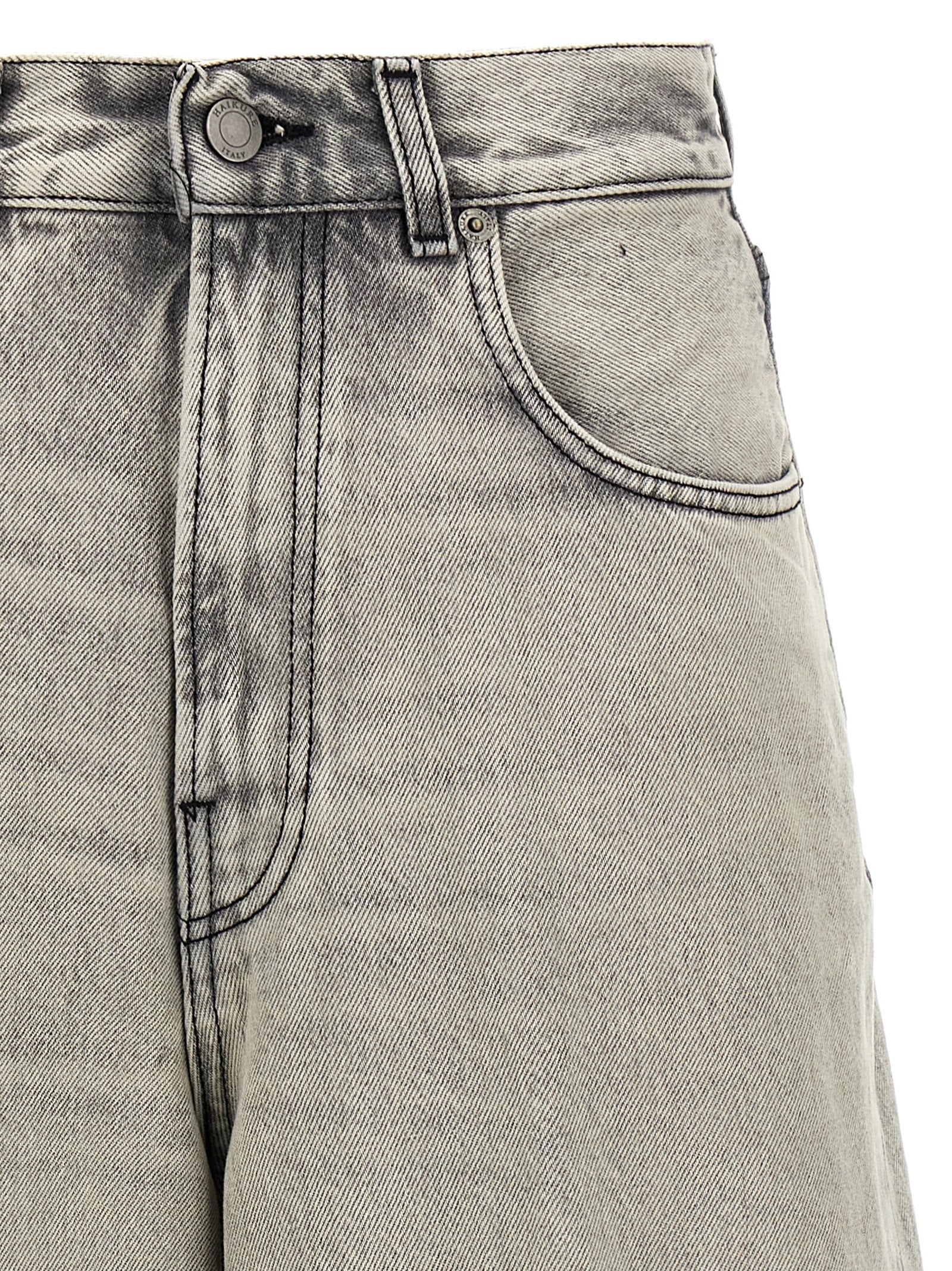 Haikure Weiße Baumwoll-Bermudashorts