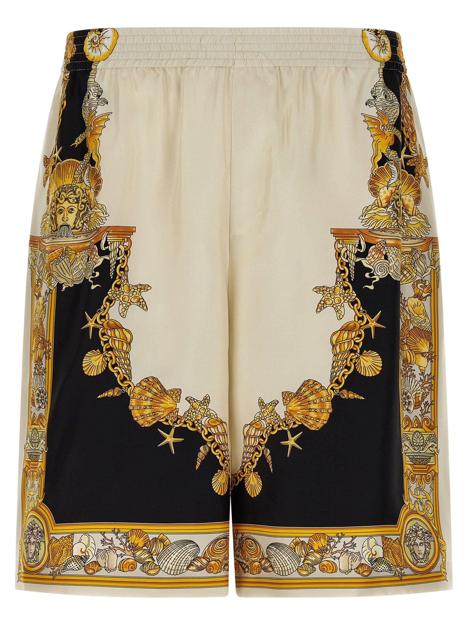 Versace Mehrfarbige Cargo-Shorts aus Seide