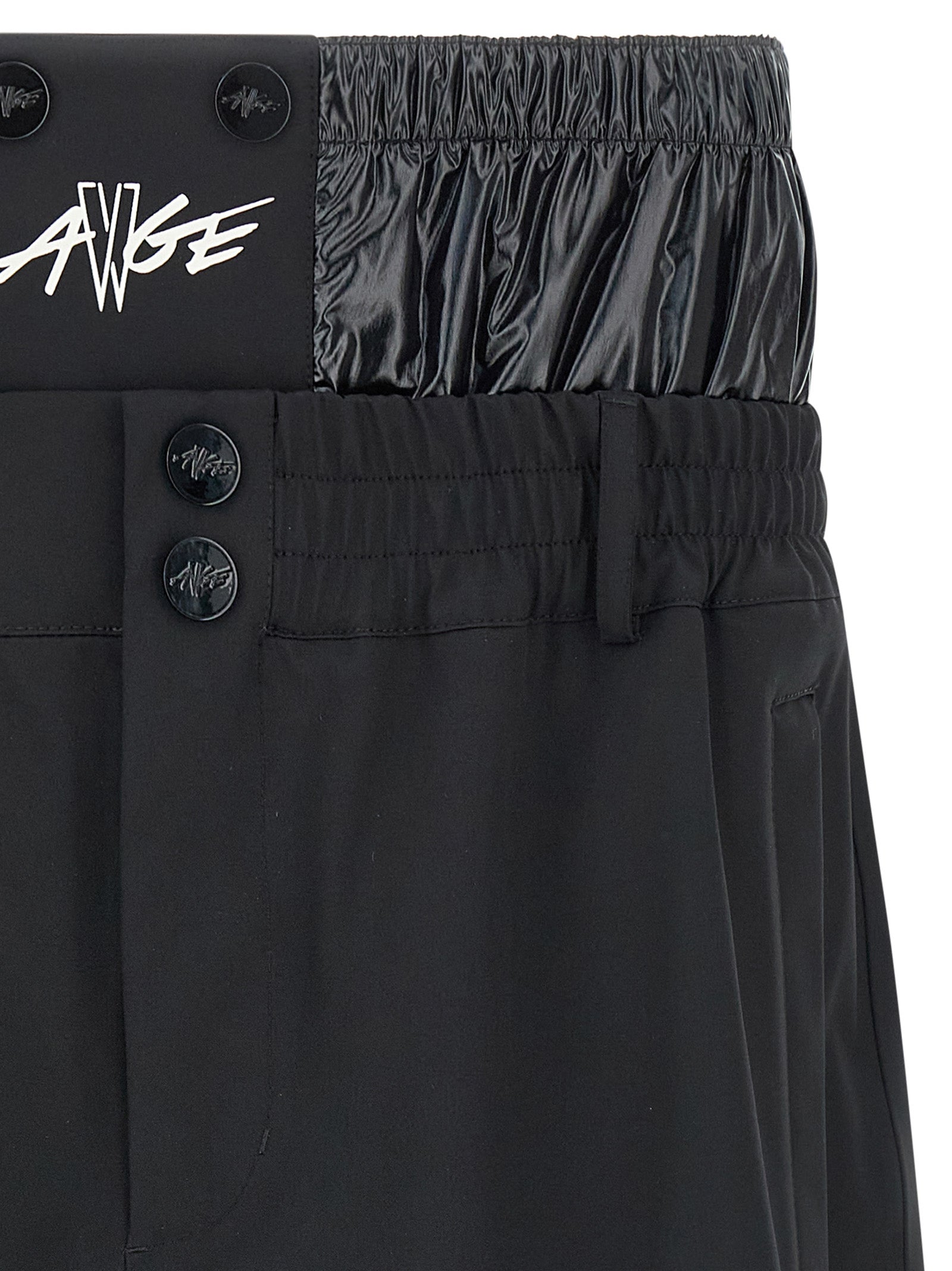 MONCLER GENIUS Schwarze Polyamid-Bermudashorts