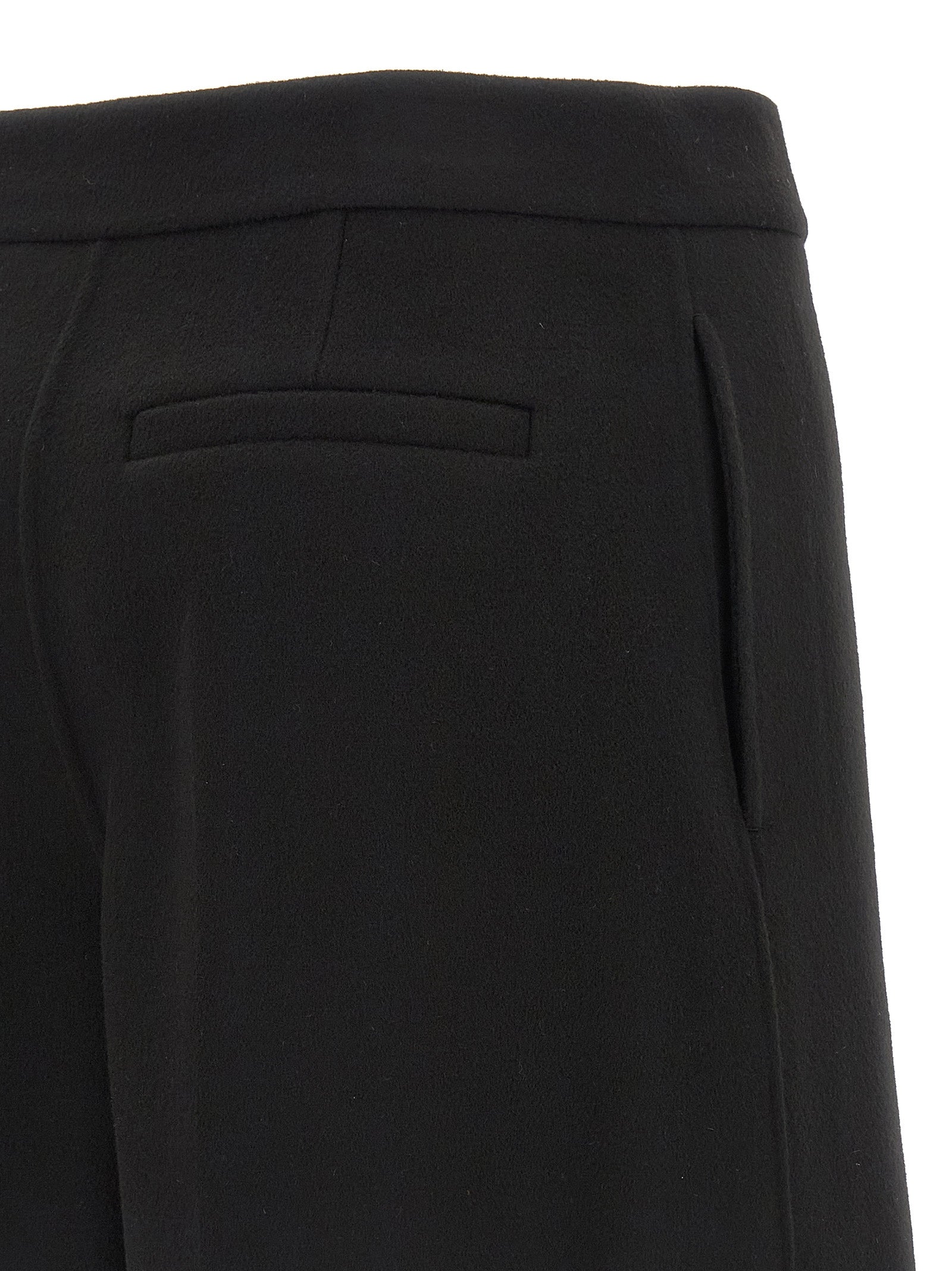 Sportmax Schwarze Bermuda-Shorts aus reiner Schurwolle