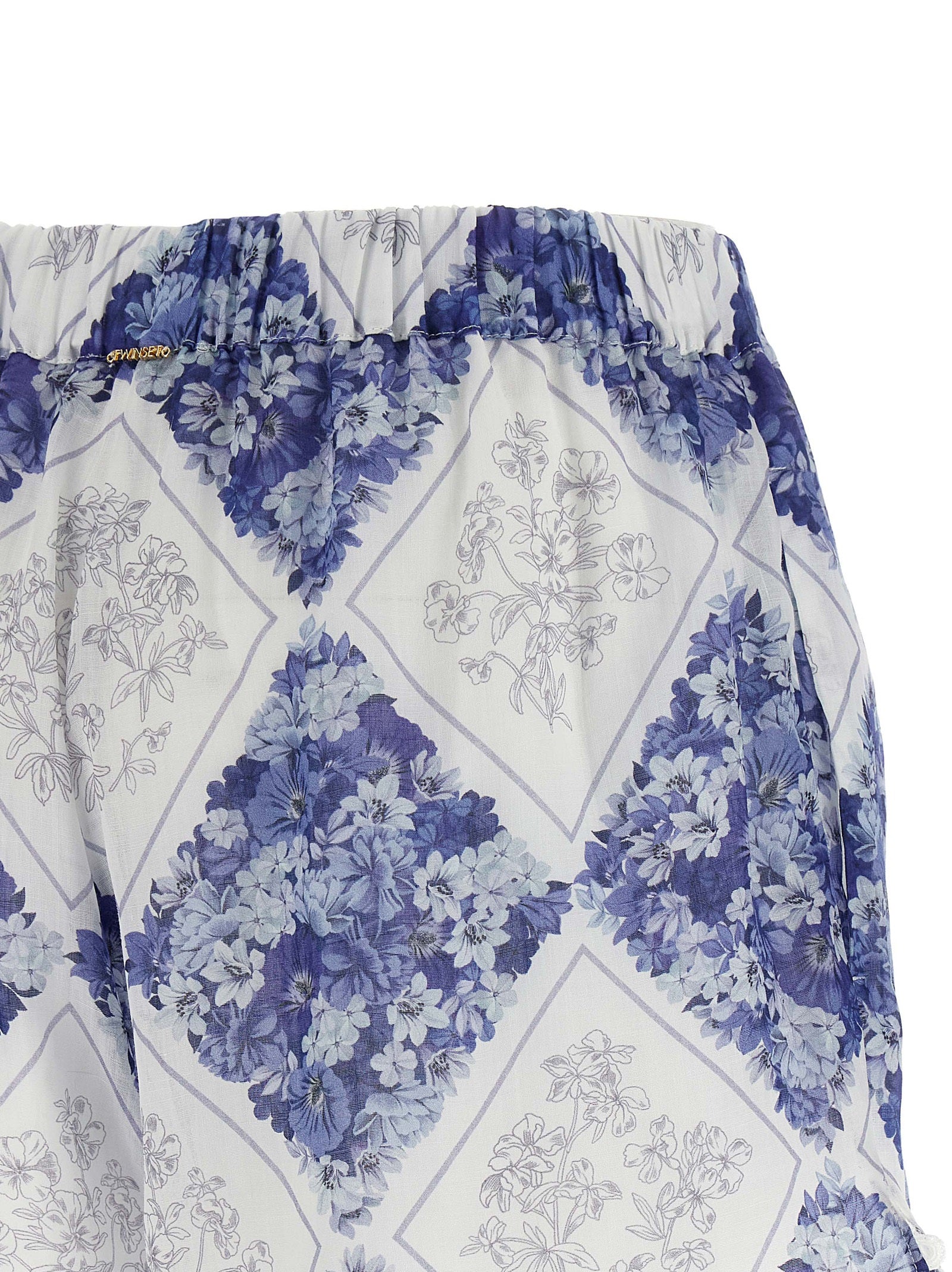 Twinset Blaue Rochenleder-Shorts