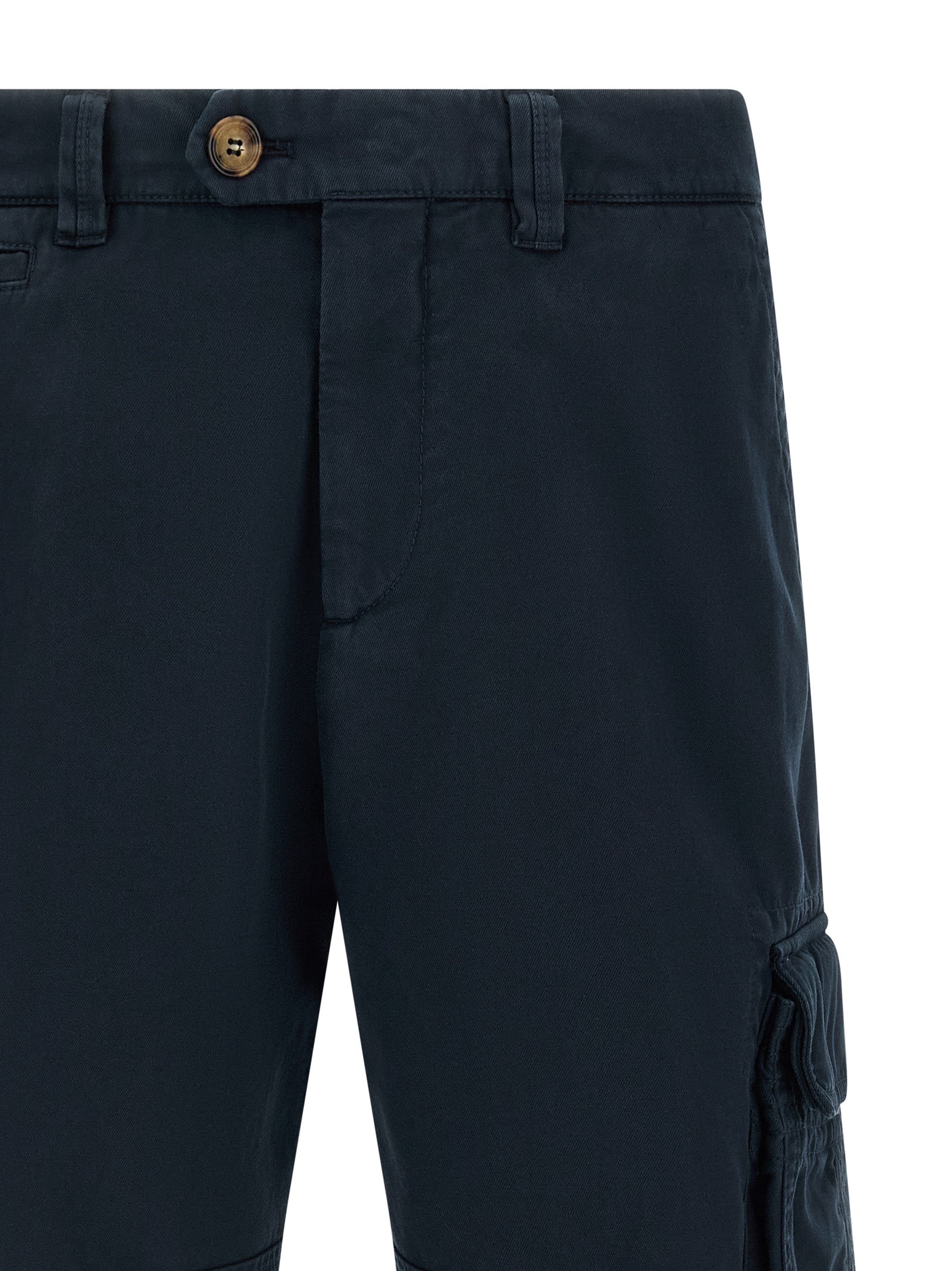 Brunello Cucinelli Blaue Baumwoll-Bermudashorts
