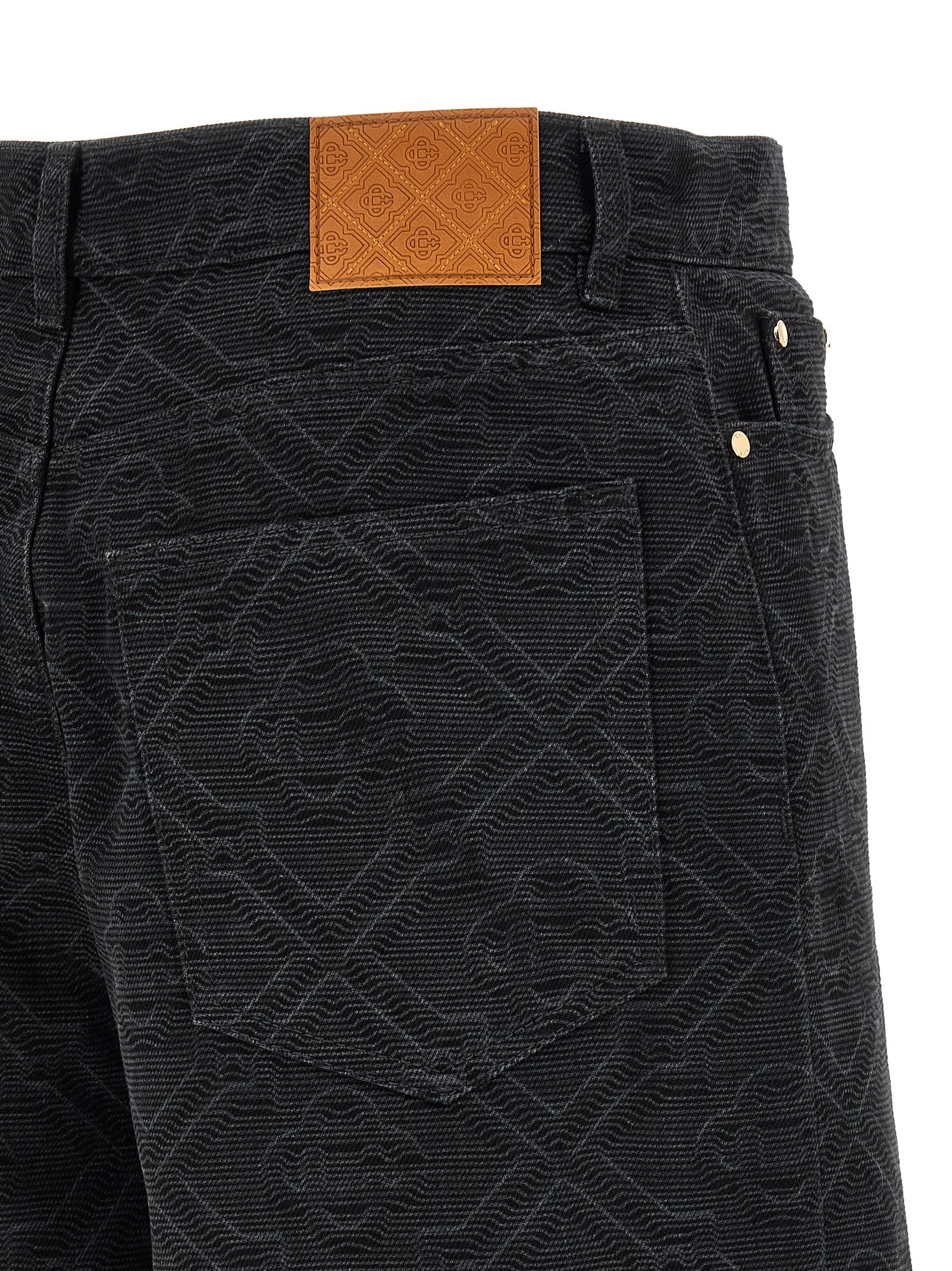Casablanca Schwarze Baumwoll-Bermudashorts