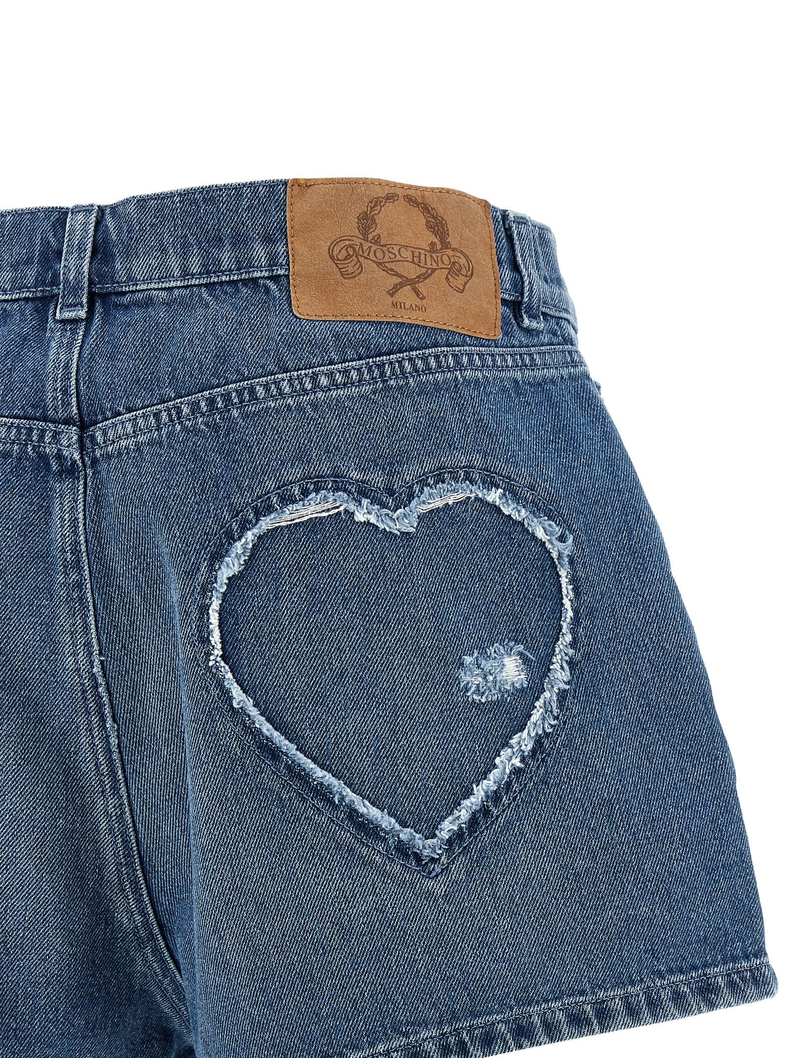 Moschino Blaue Baumwoll-Bermudashorts