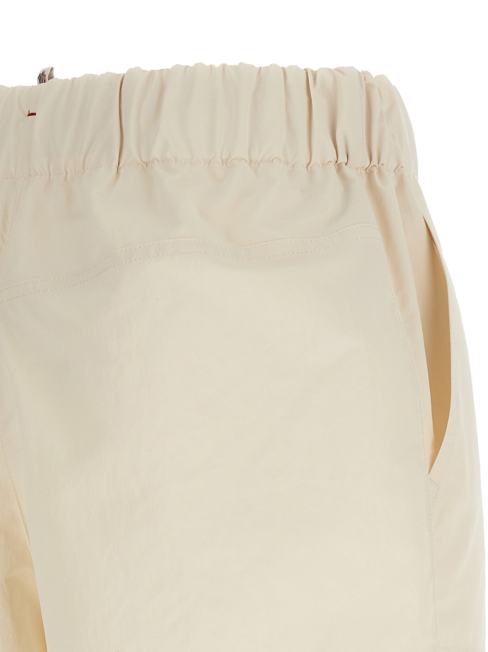 Moncler Grenoble Weiße Bermuda-Shorts aus Polyester