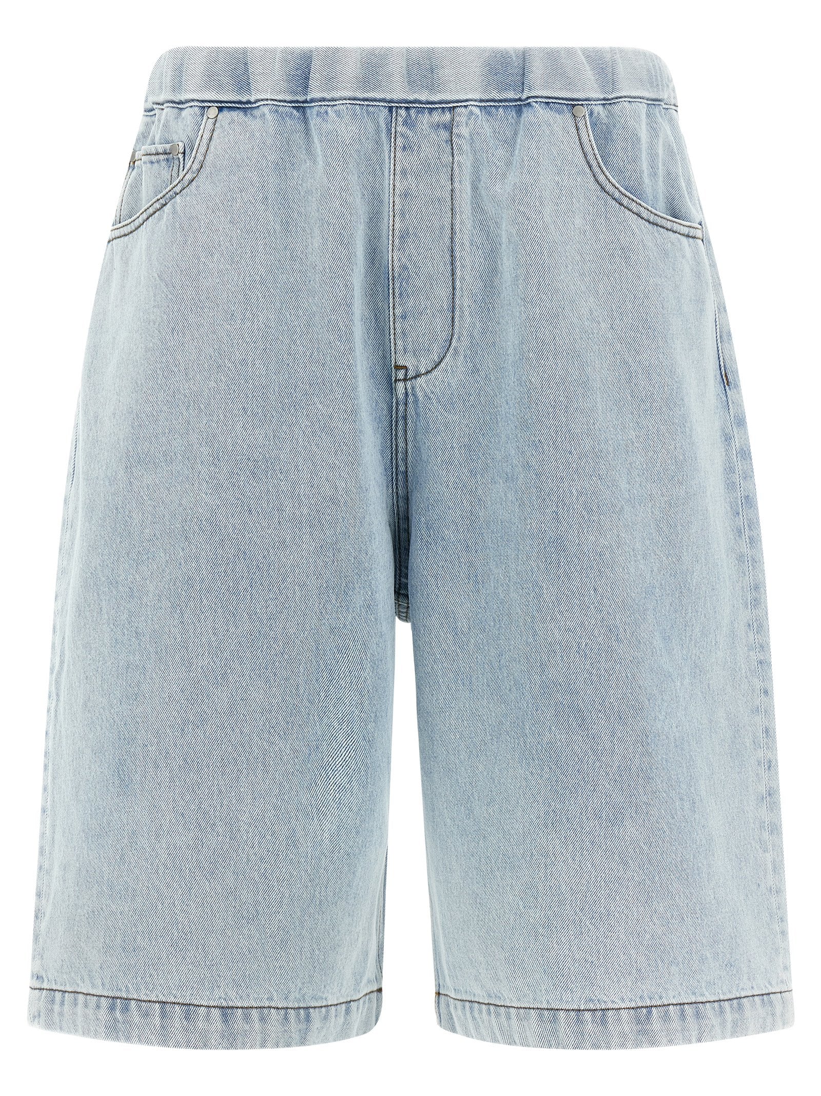 Entire Studios Blaue Baumwoll-Bermudashorts