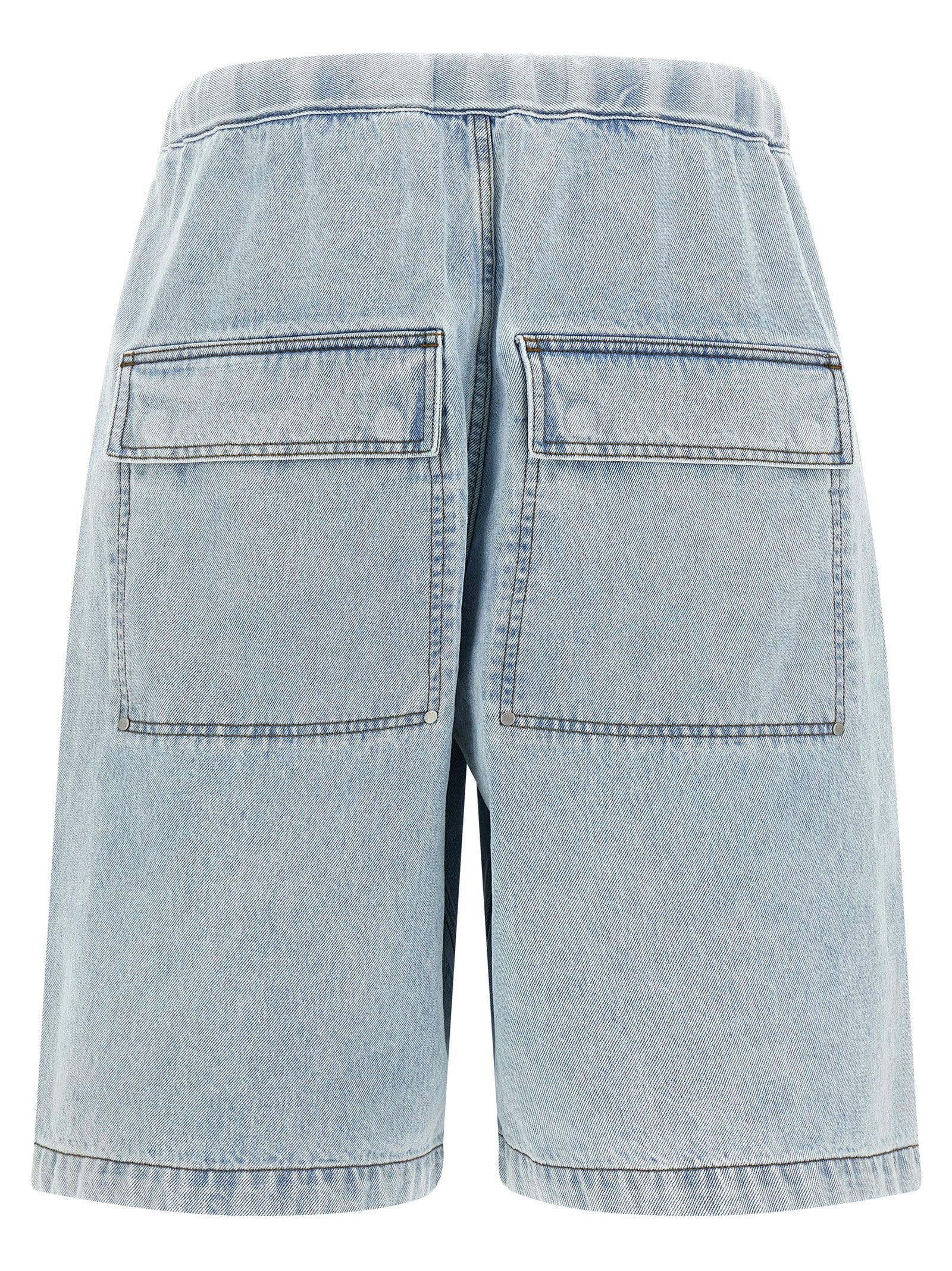 Entire Studios Blaue Baumwoll-Bermudashorts