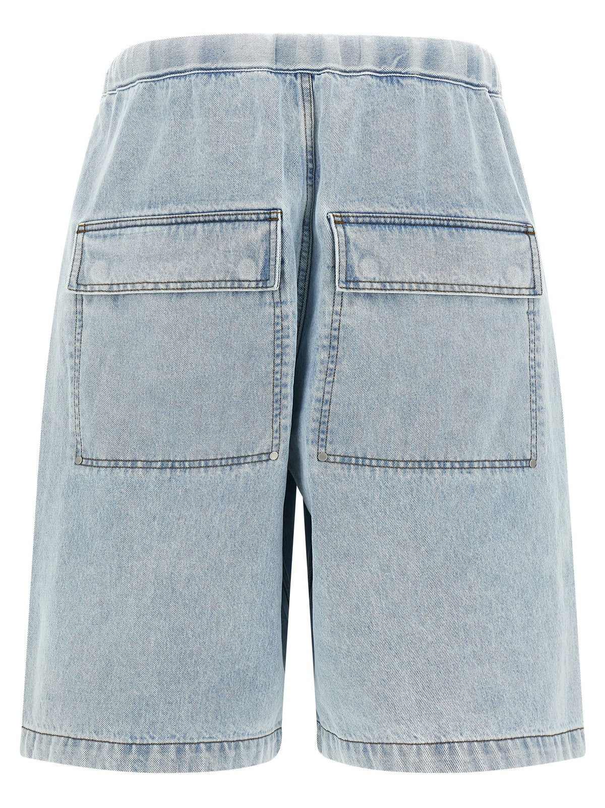 Entire Studios Blaue Baumwoll-Bermudashorts