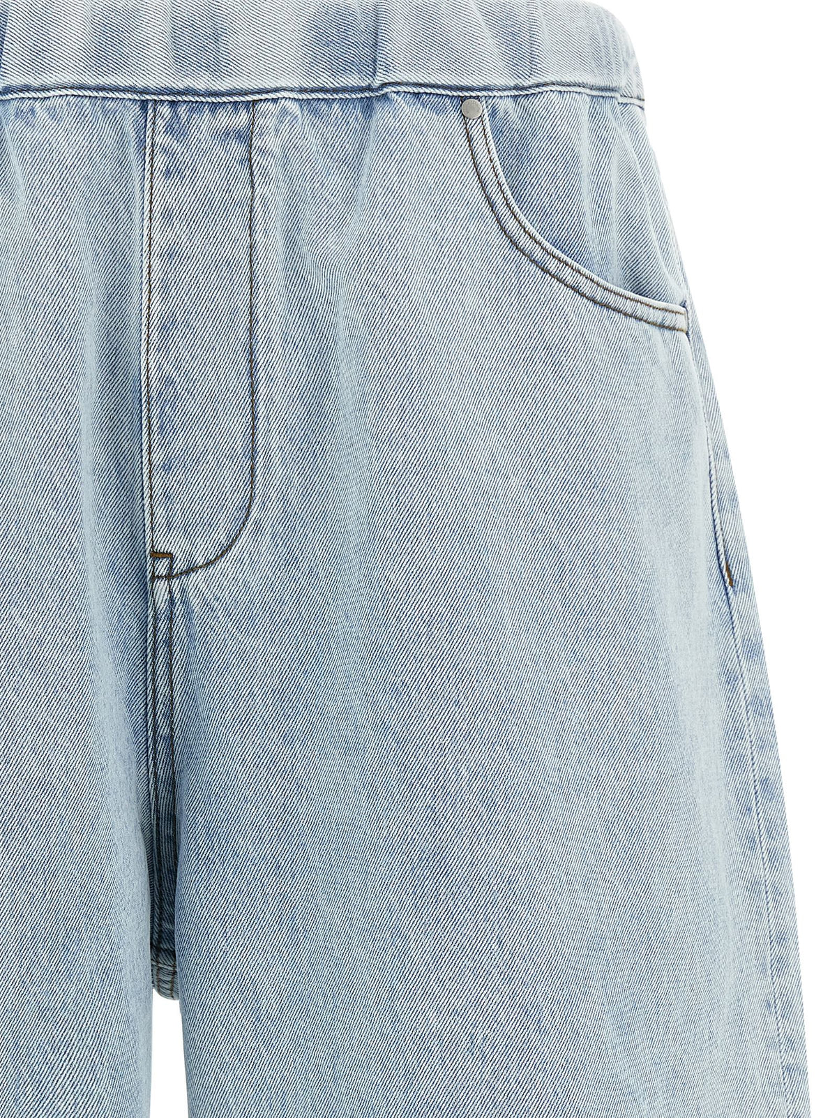 Entire Studios Blaue Baumwoll-Bermudashorts