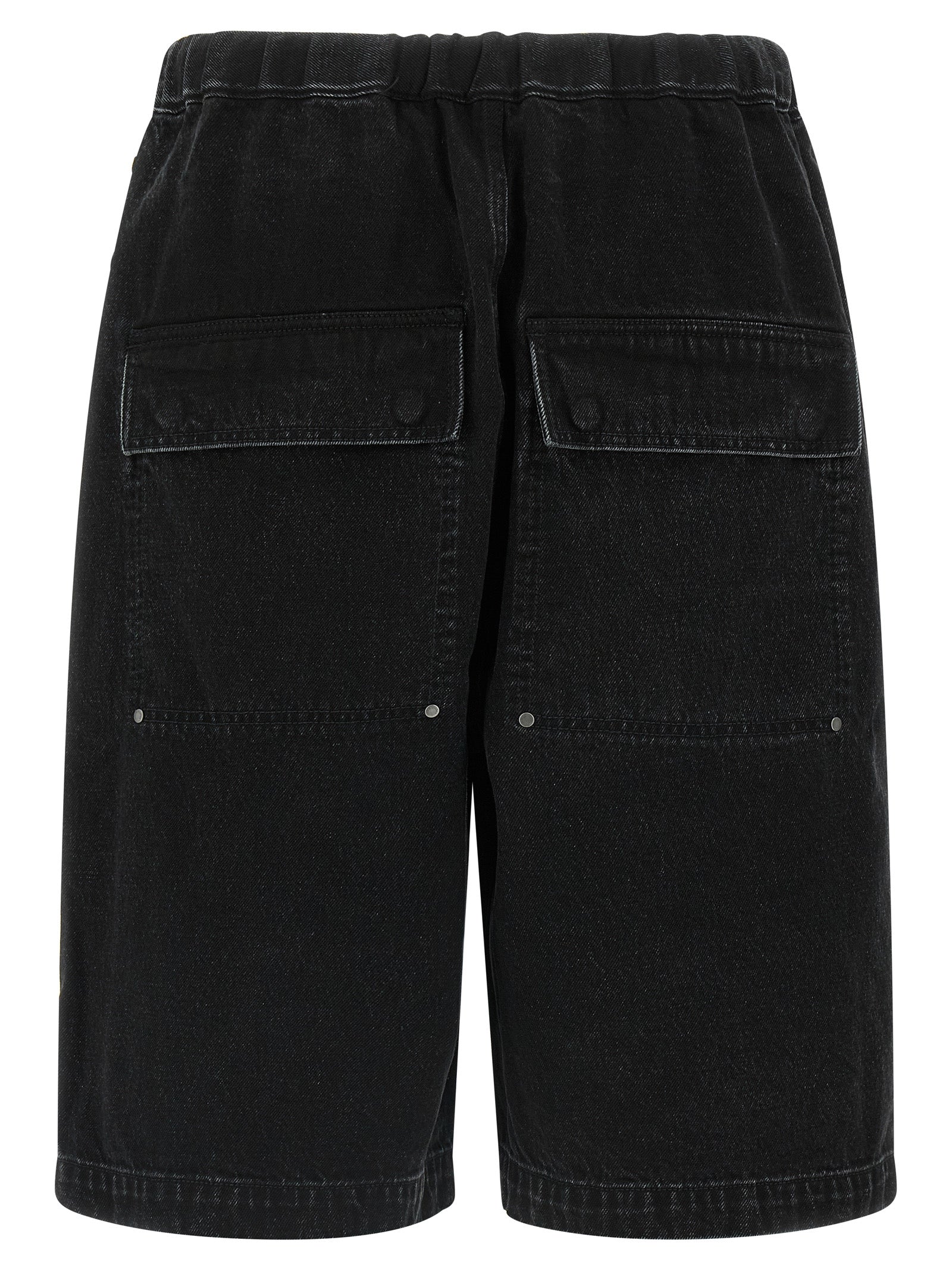 Entire Studios Schwarze Baumwoll-Bermudashorts