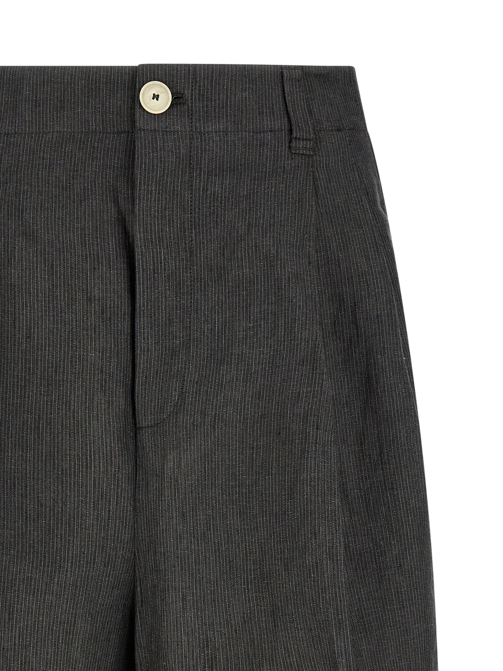 Jacquemus Graue Leinen-Bermudashorts