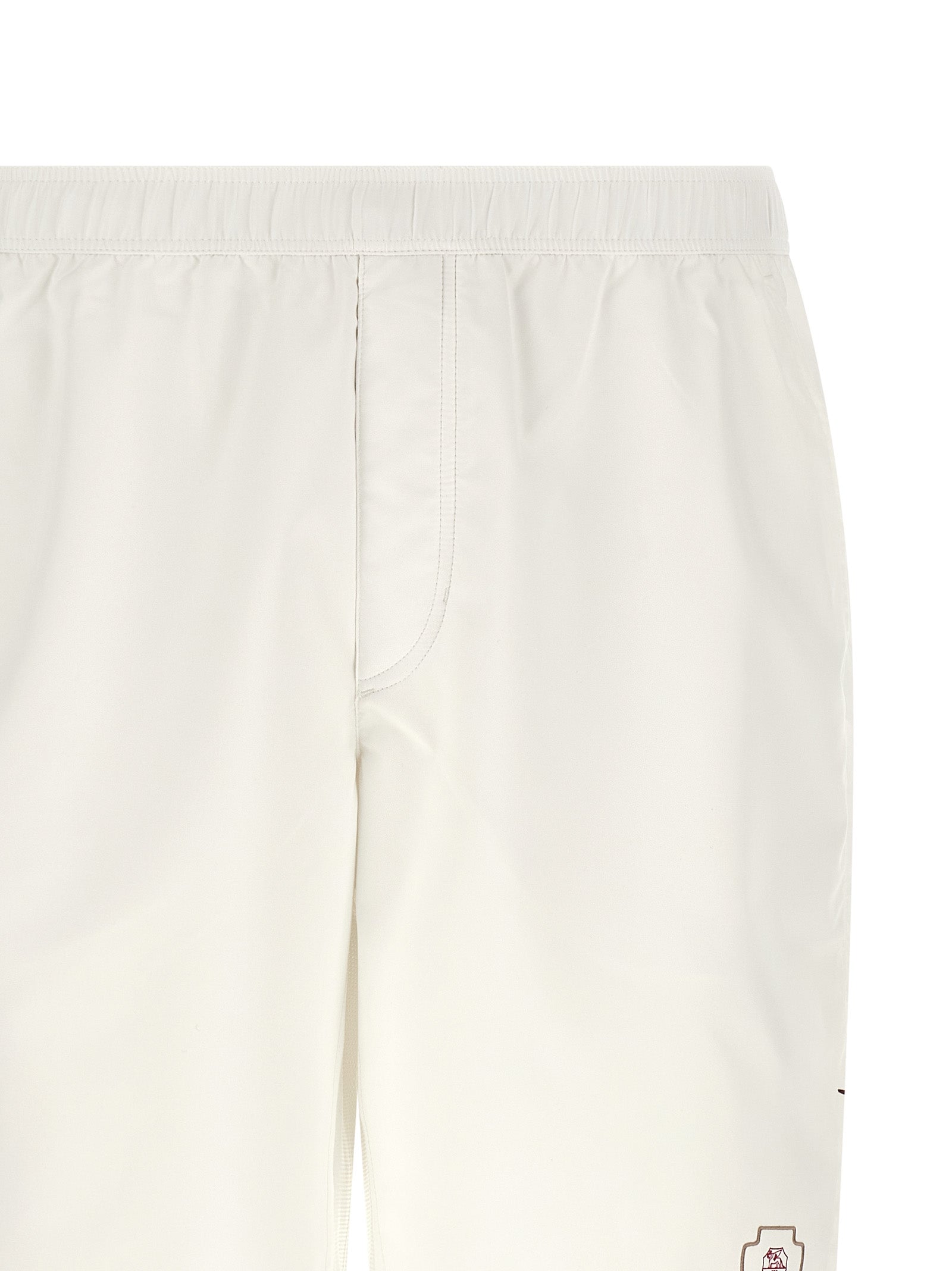 Brunello Cucinelli Weiße Bermuda-Shorts aus Polyester