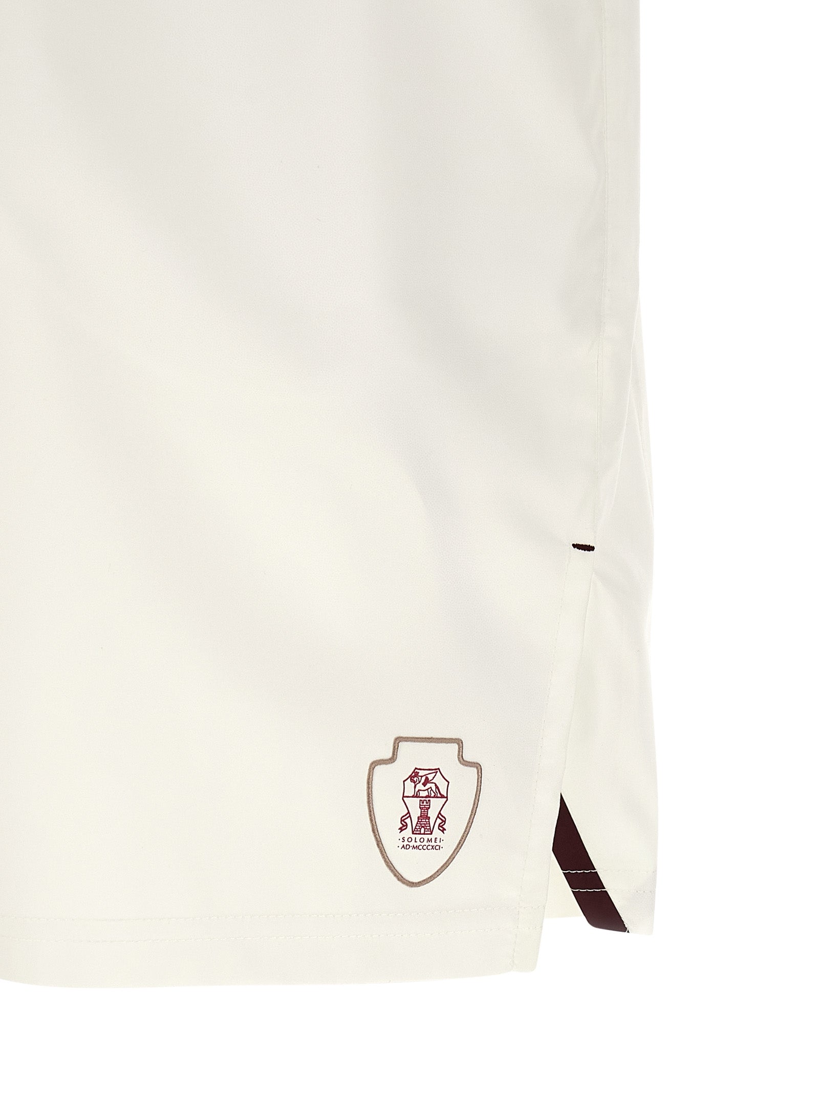 Brunello Cucinelli Weiße Bermuda-Shorts aus Polyester