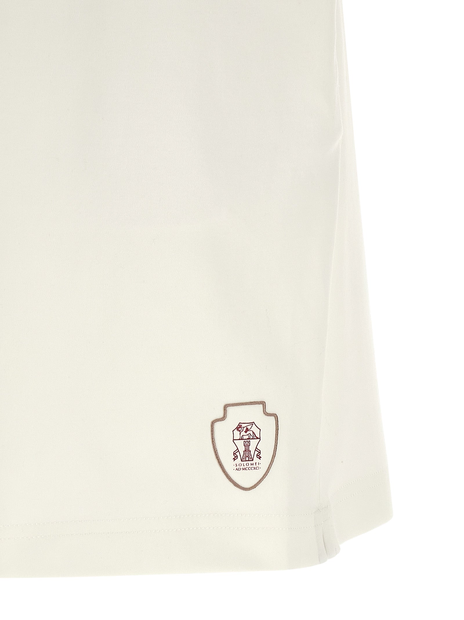 Brunello Cucinelli Weiße Baumwoll-Bermudashorts