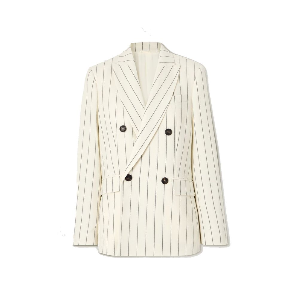 Brunello Cucinelli Weißer Wollblazer