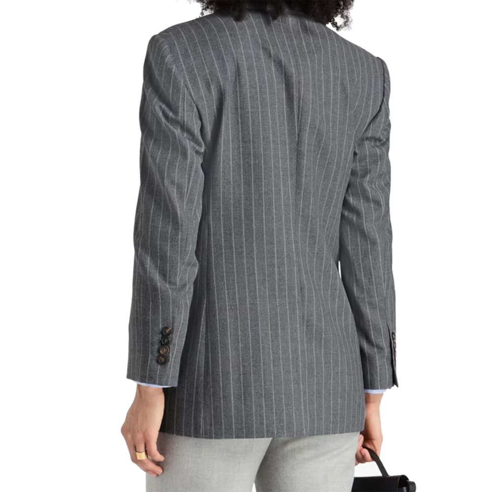 Brunello Cucinelli Grauer Blazer aus reiner Schurwolle