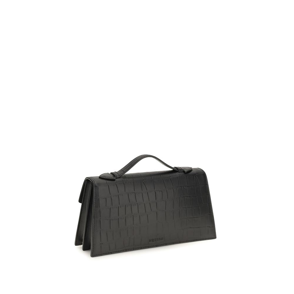 Alexander McQueen Schwarze Bos Taurus Kalbsleder Schultertasche