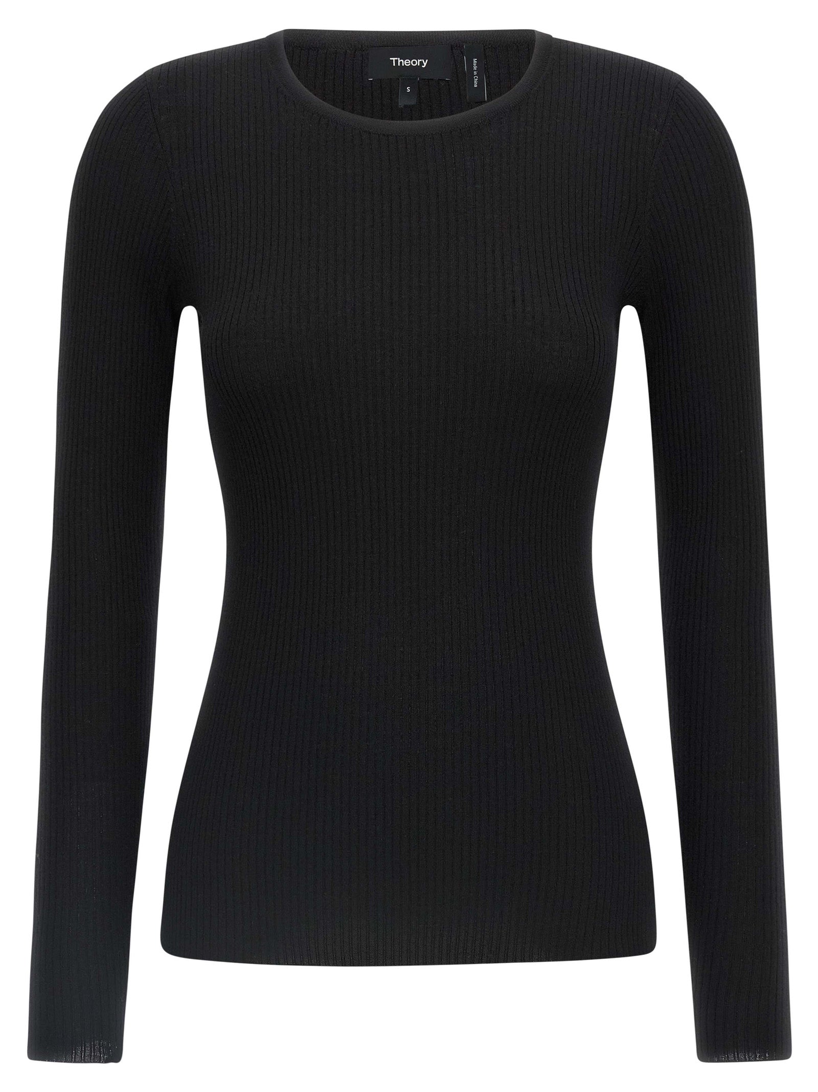 Theory Schwarzer Cardigan aus Merinowolle