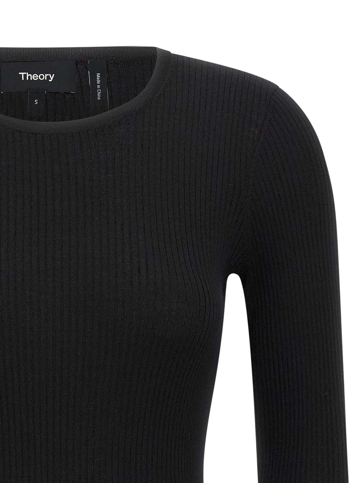 Theory Schwarzer Cardigan aus Merinowolle