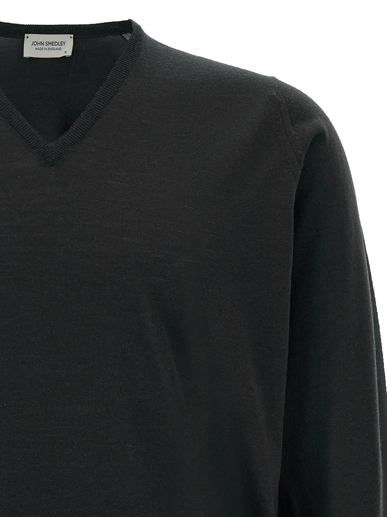 JOHN SMEDLEY Schwarzer Cardigan aus Merinowolle