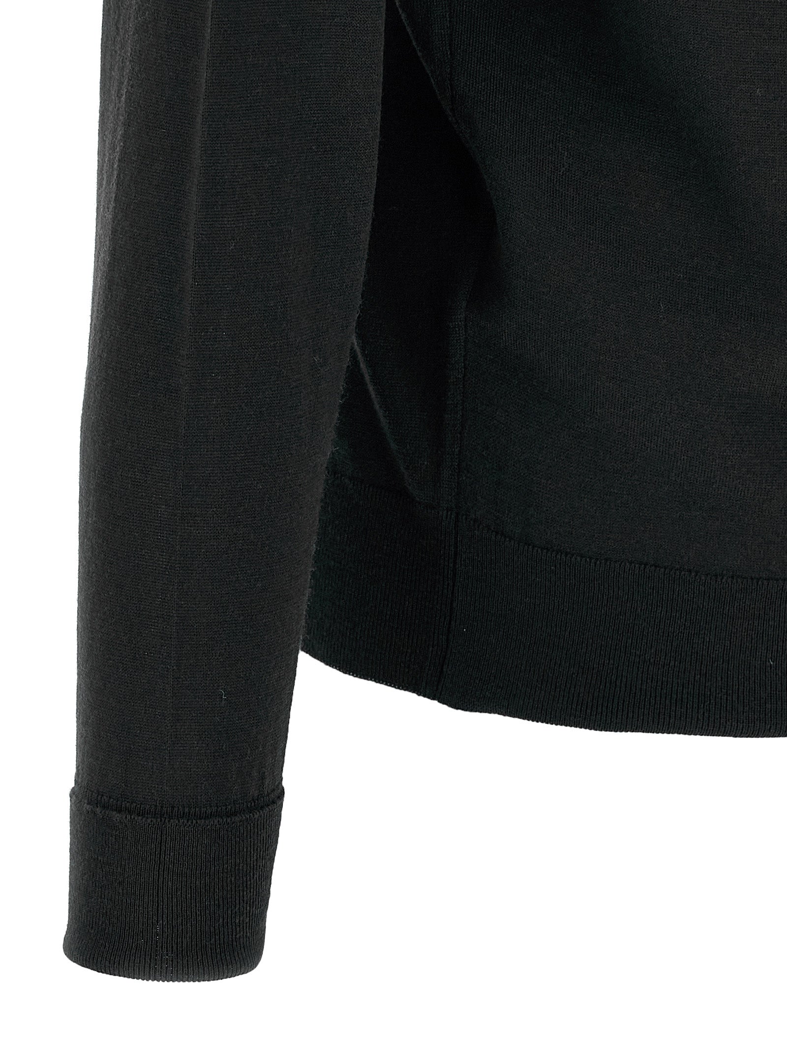 JOHN SMEDLEY Schwarzer Cardigan aus Merinowolle