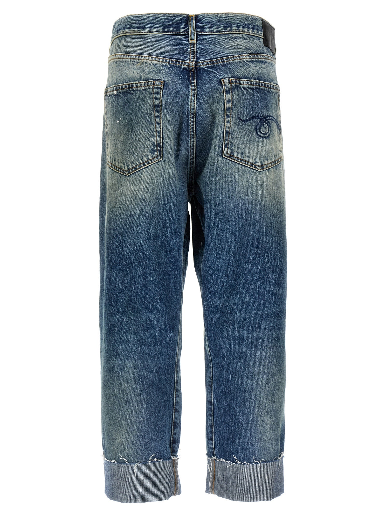 R13 Blaue Jeans aus Baumwolle im geraden Schnitt