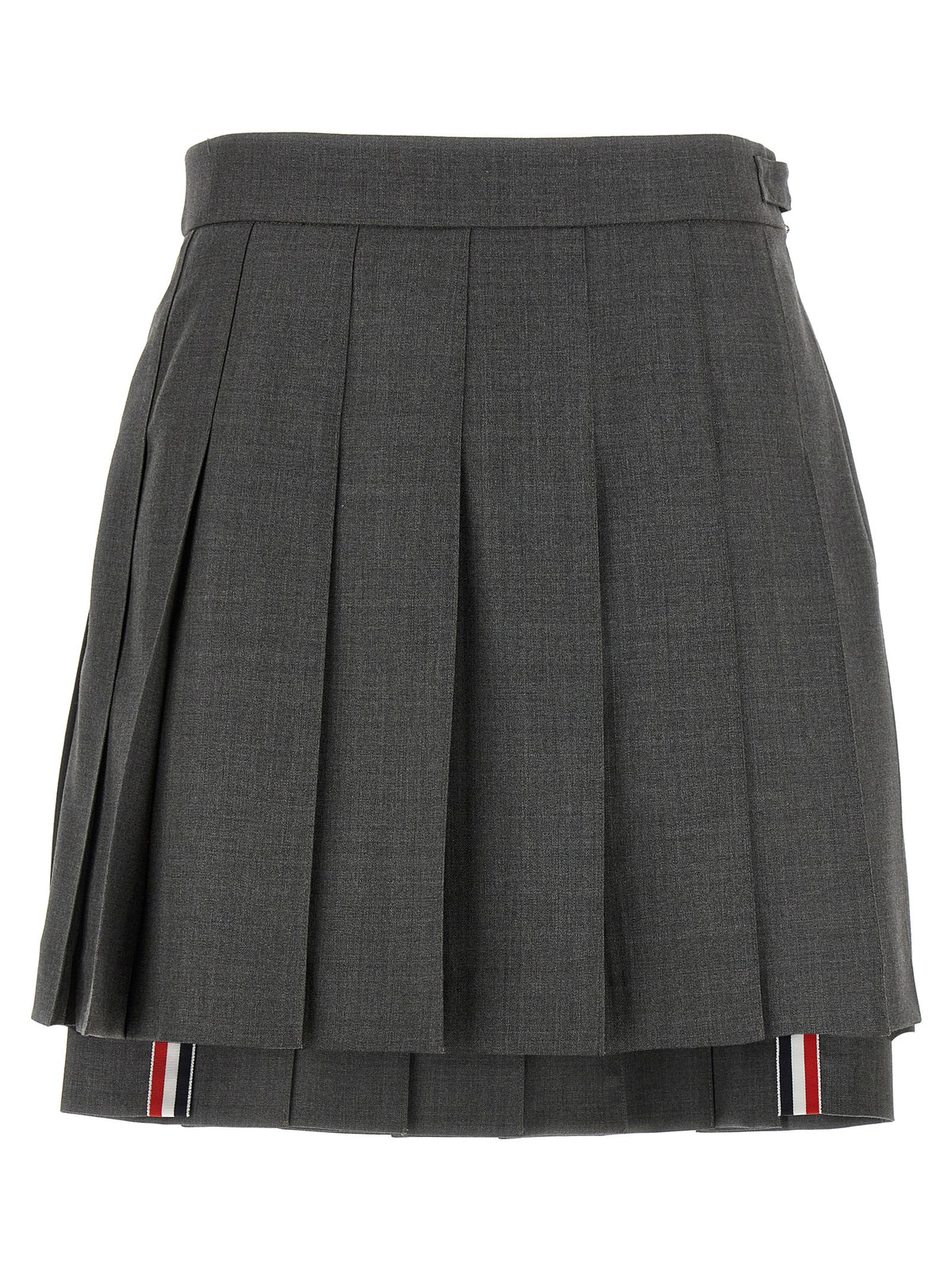 Thom Browne Grauer Woll-Maxirock
