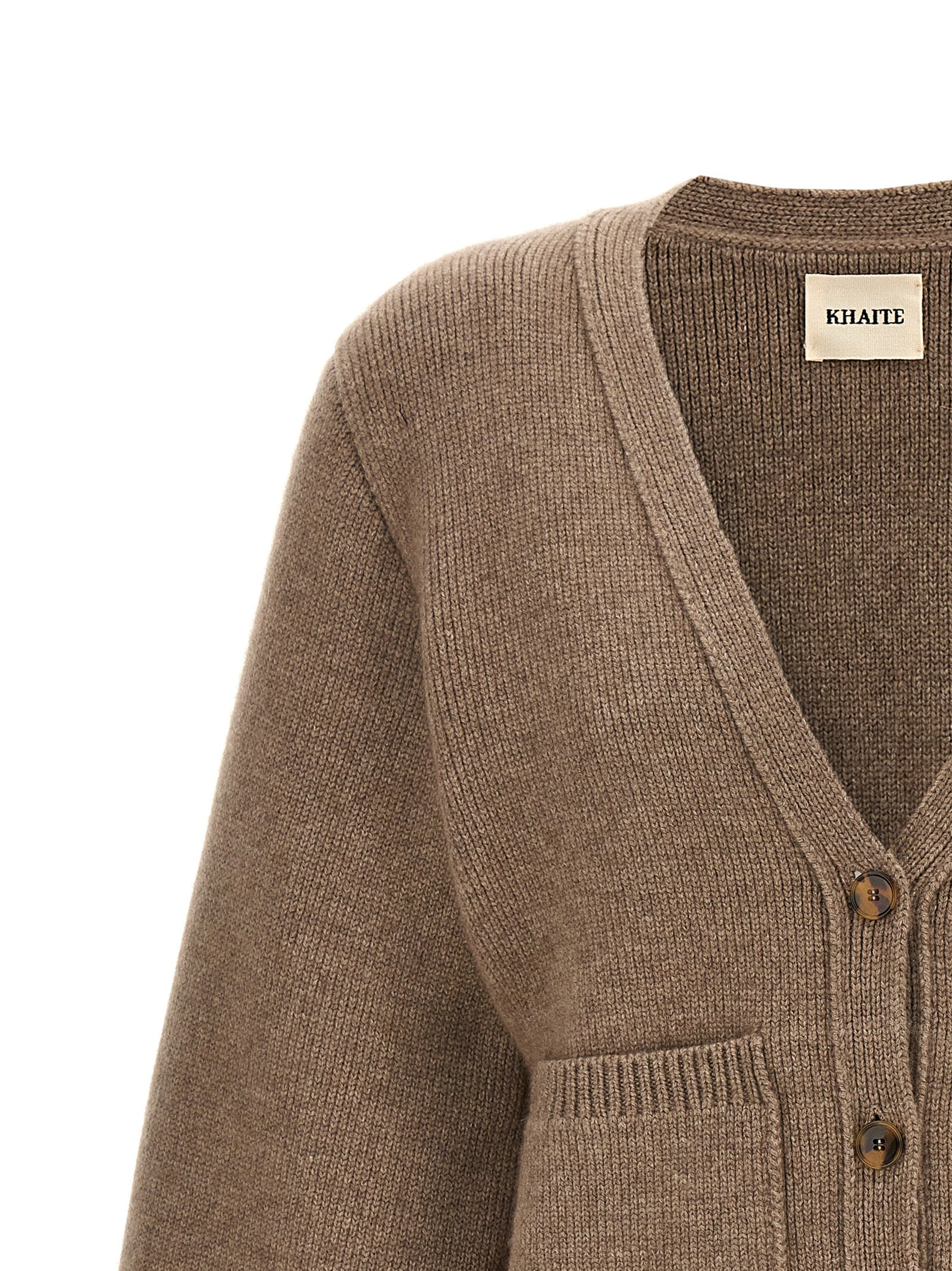 Khaite Brauner Kaschmir-Strickjacke